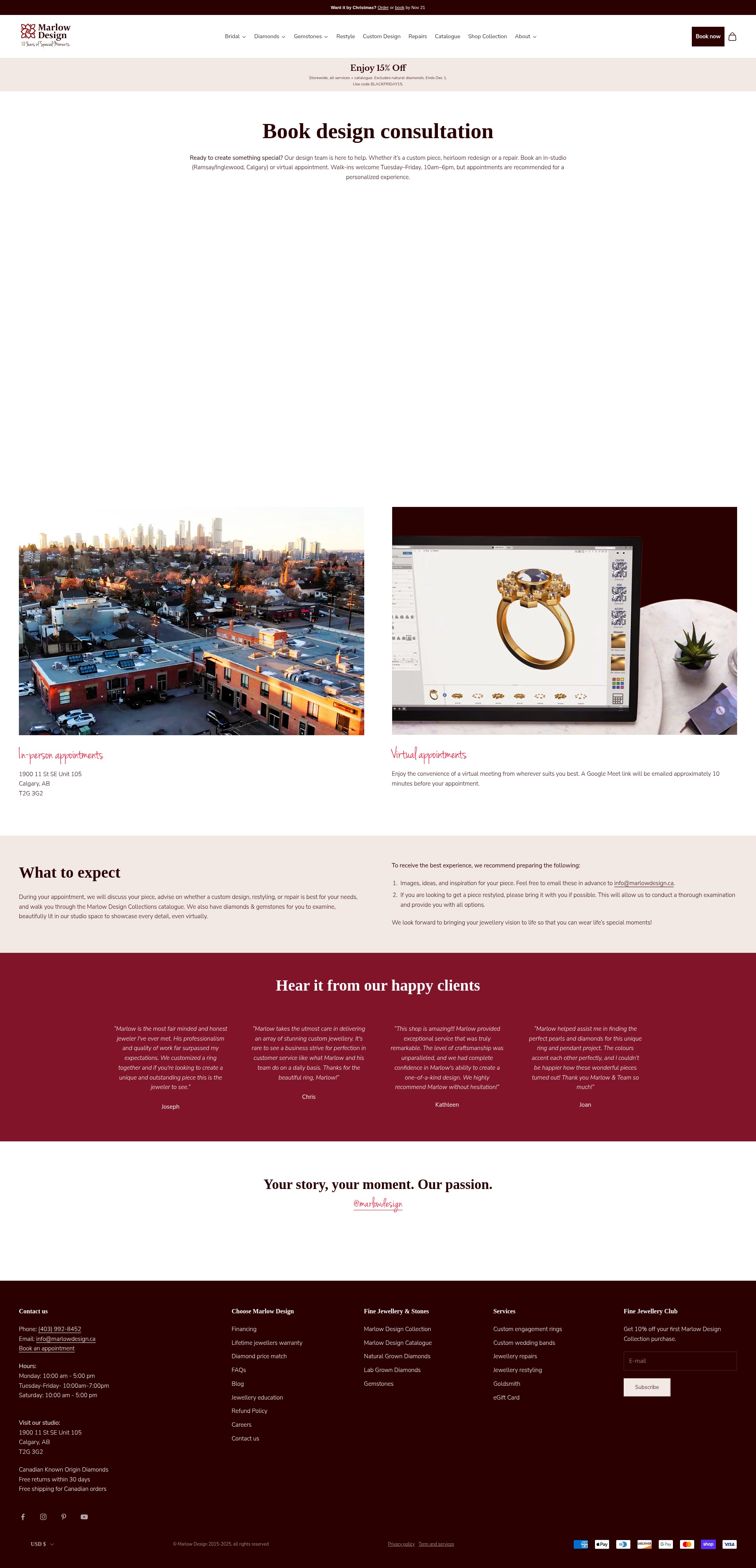 Screenshot of marlowdesign.ca