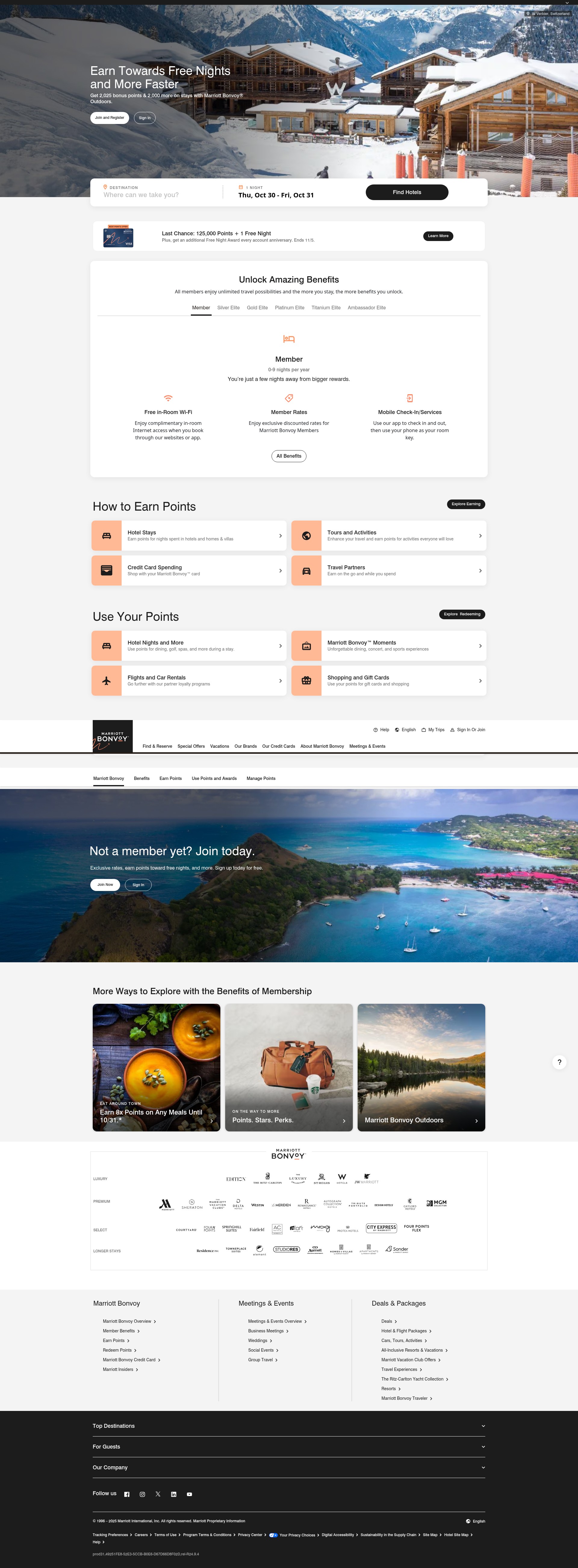Screenshot of marriottbonvoy.com