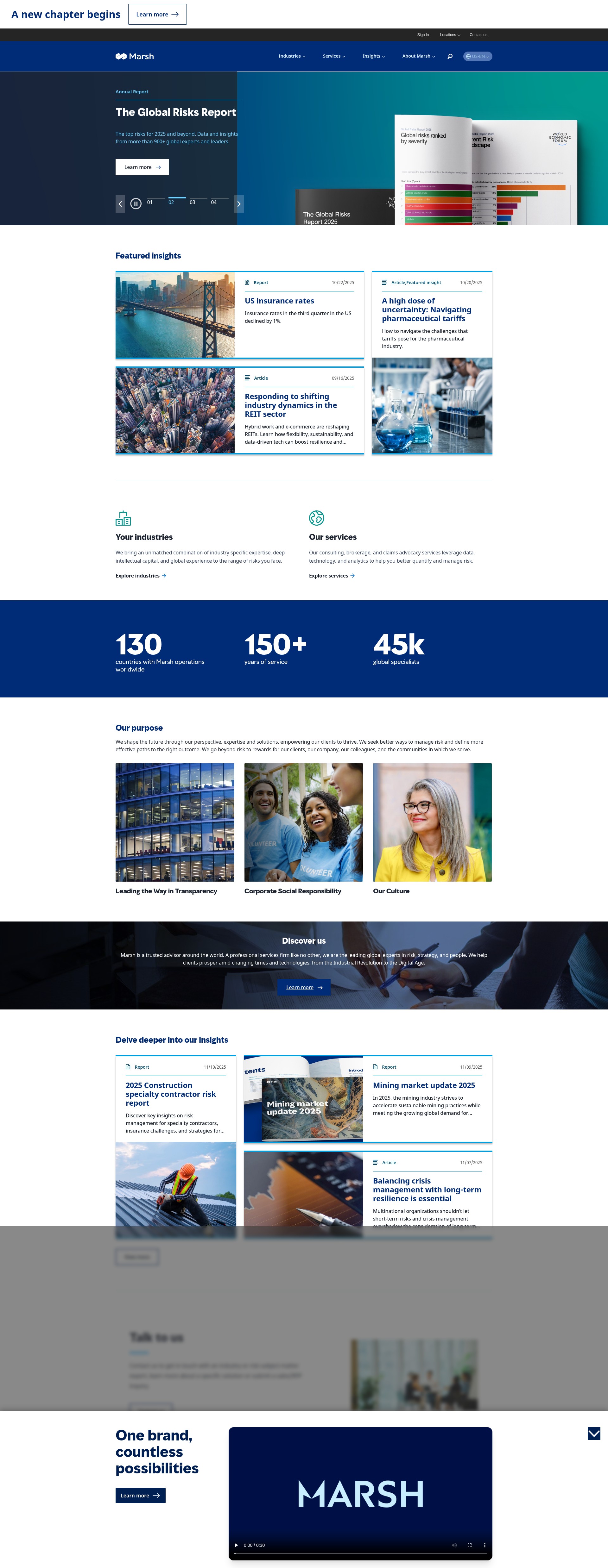 Screenshot of marsh.com