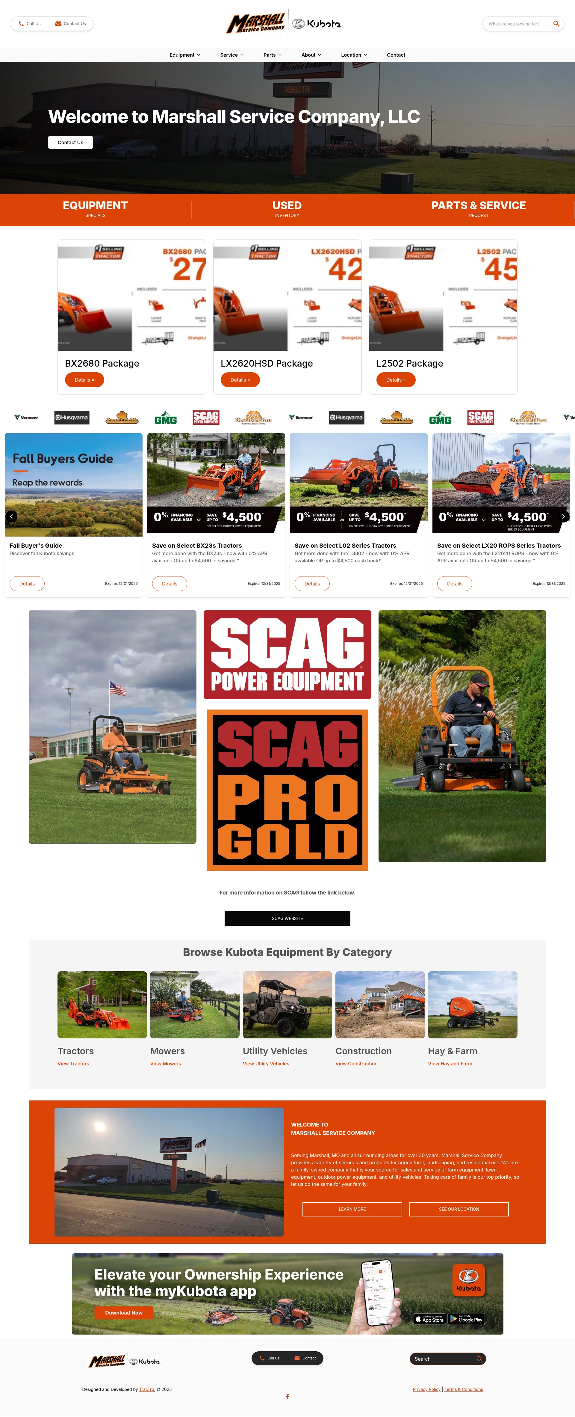 Screenshot of marshallservicecompany.com