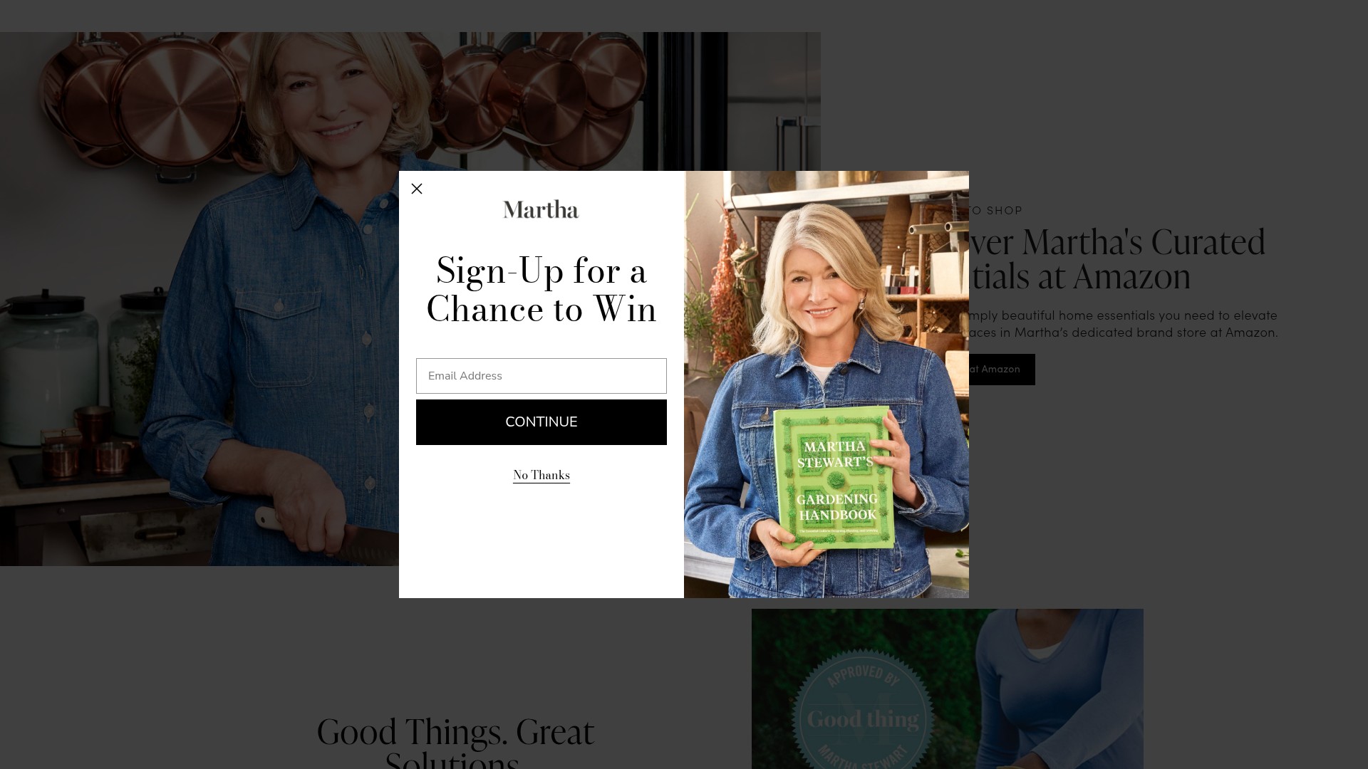 Screenshot of martha.com
