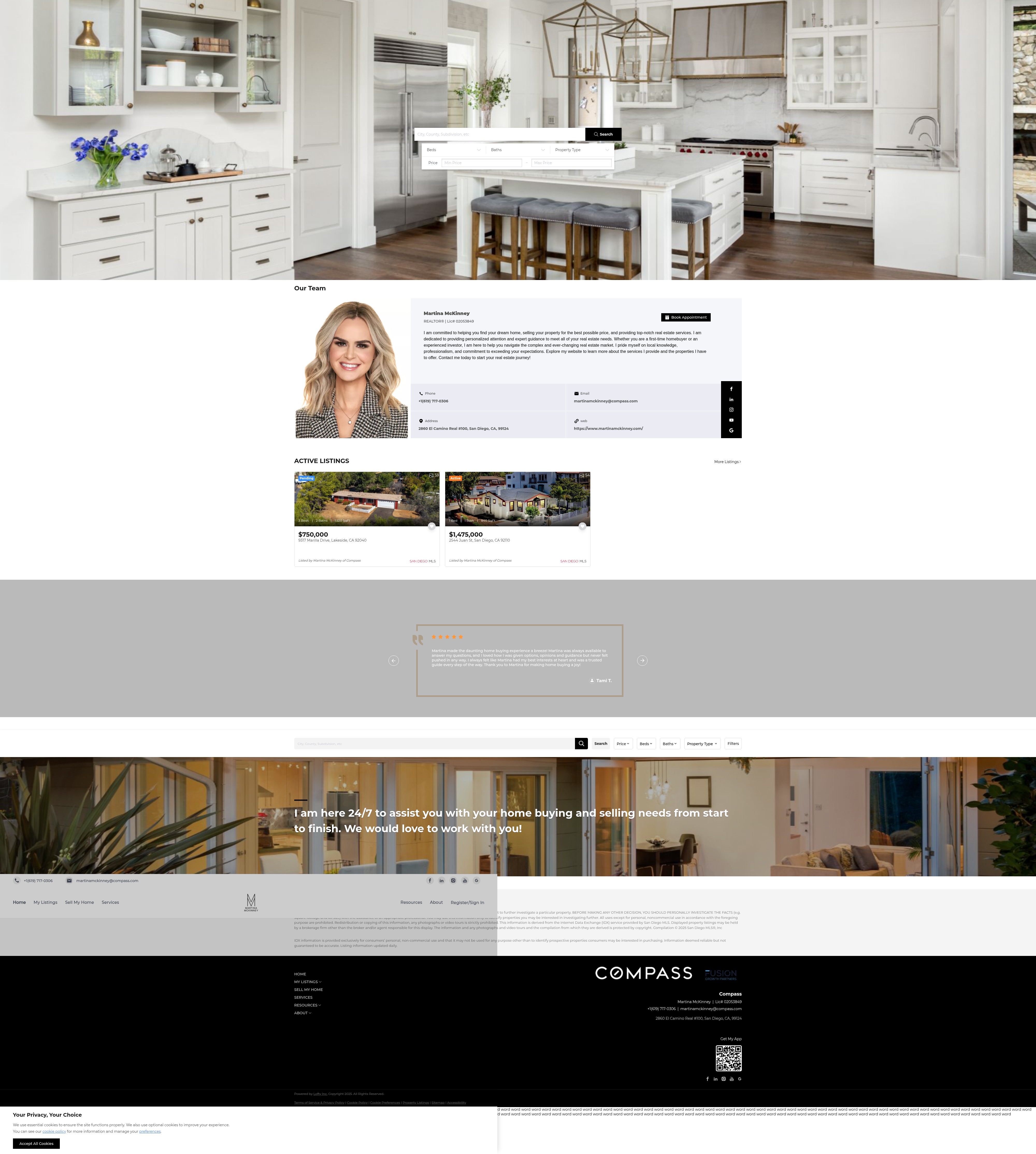 Screenshot of martinamckinney.com
