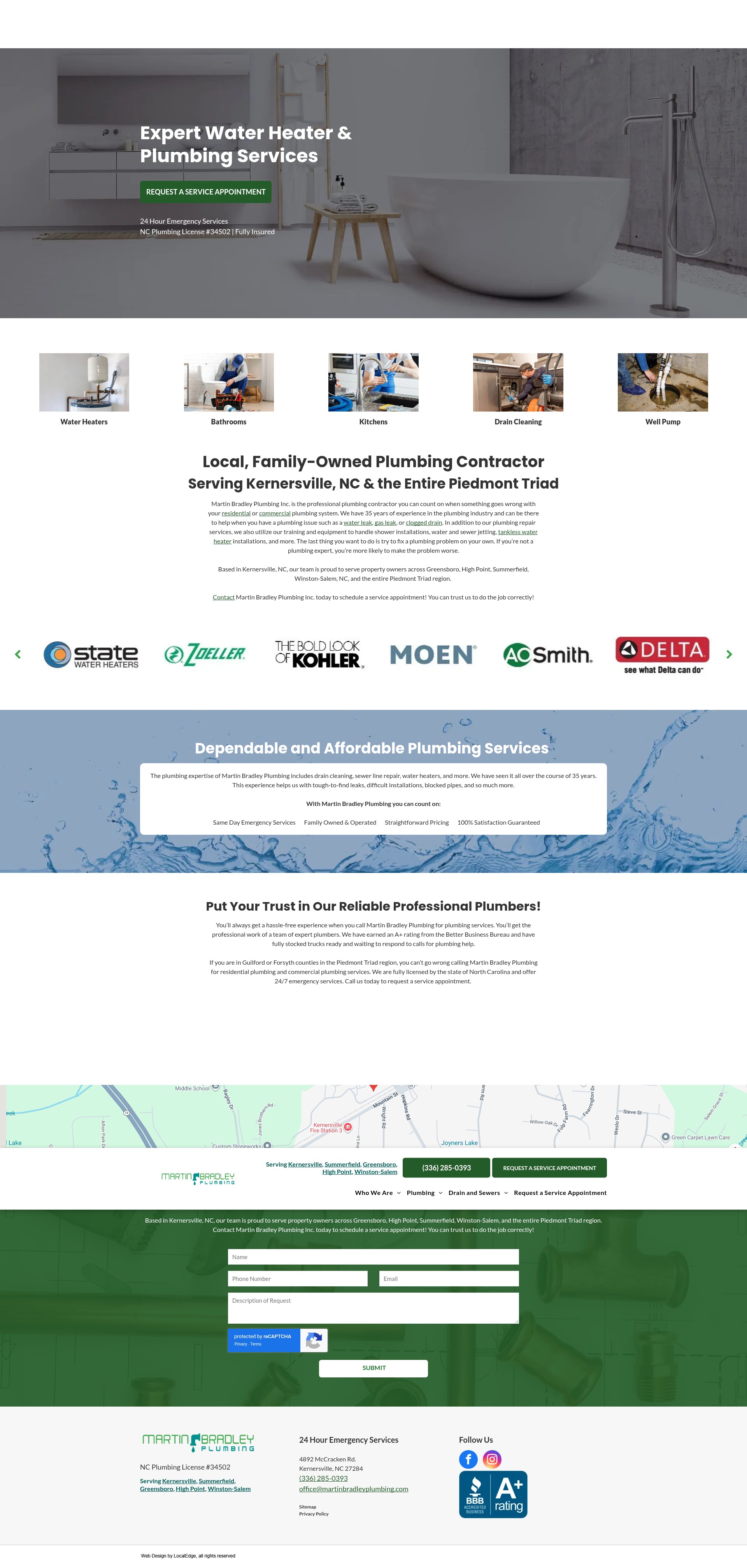 Screenshot of martinbradleyplumbing.com