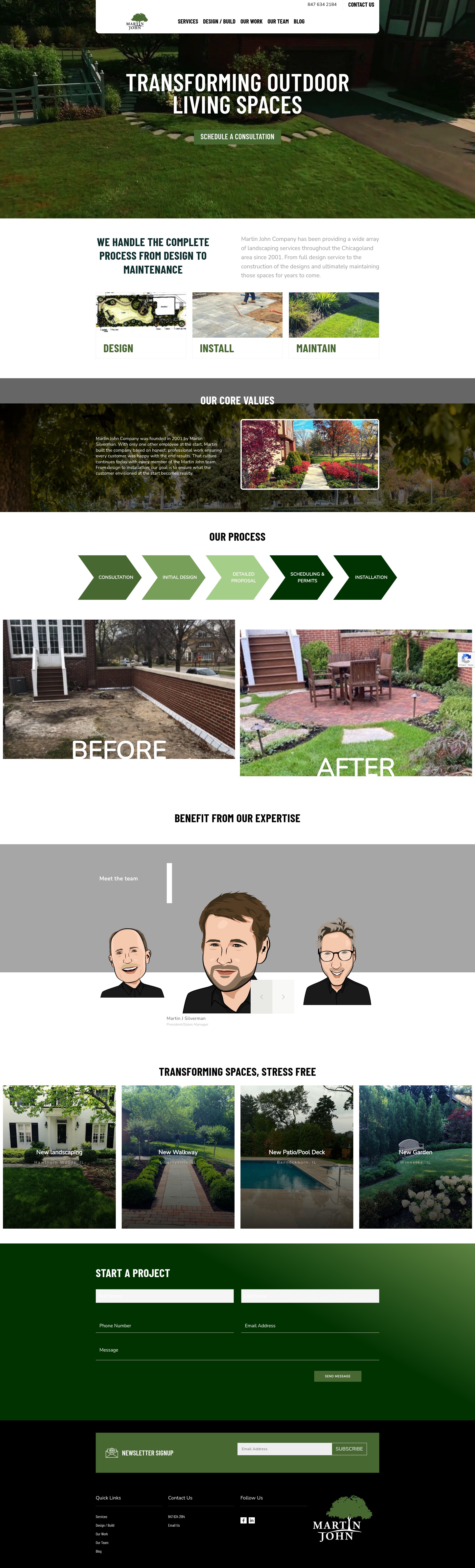 Screenshot of martinjohncompany.com
