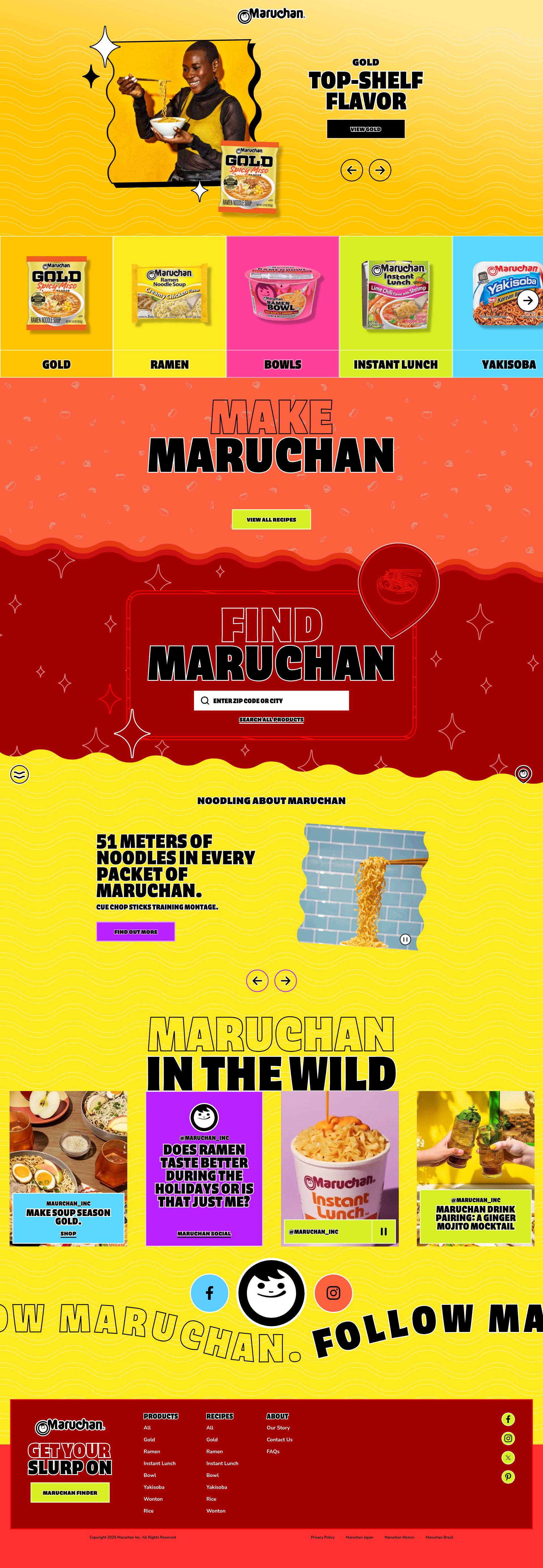 Screenshot of maruchan.com