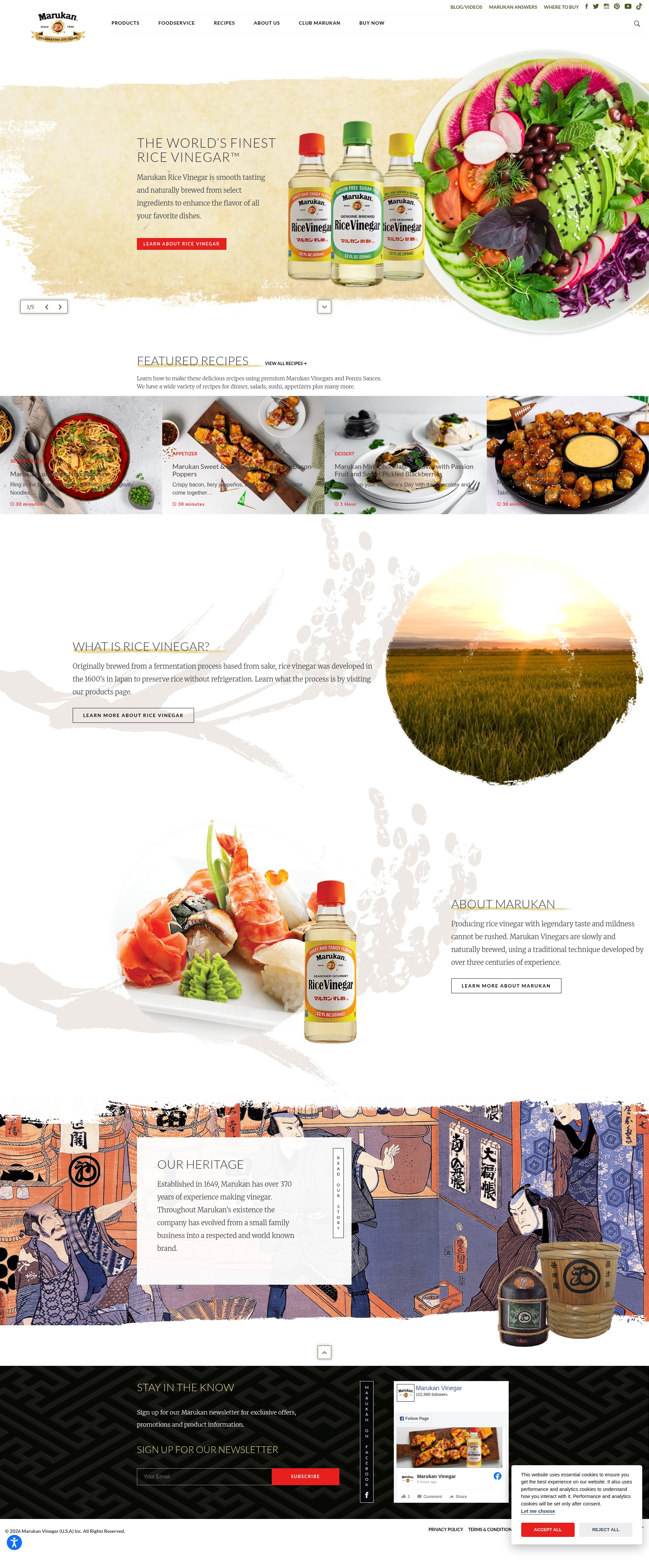 Screenshot of marukan-usa.com