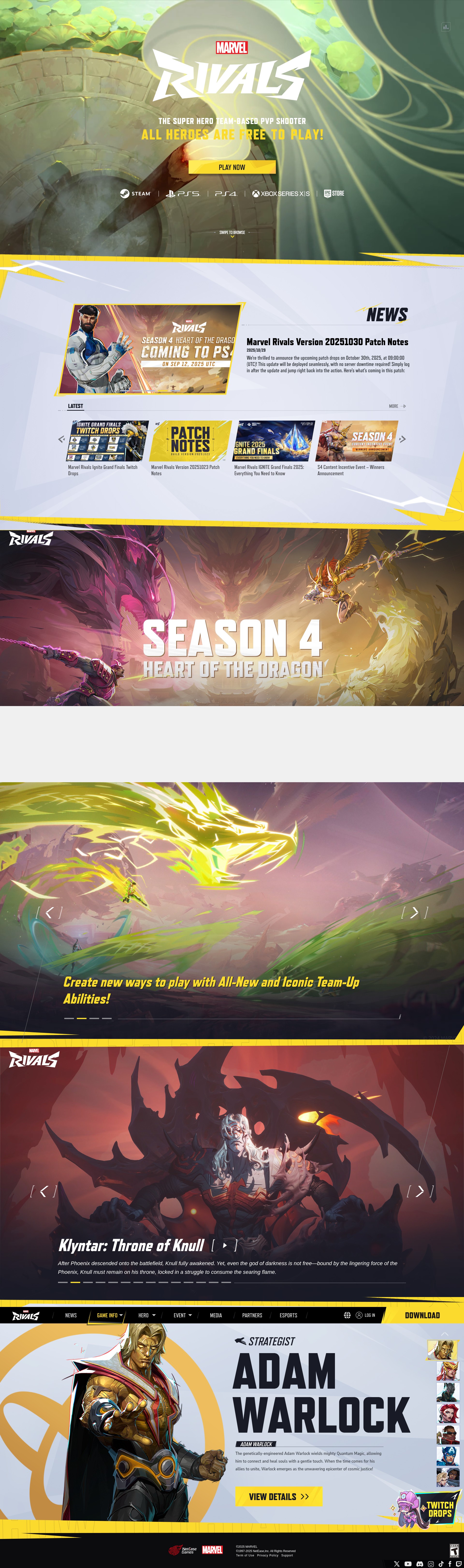 Screenshot of marvelrivals.com