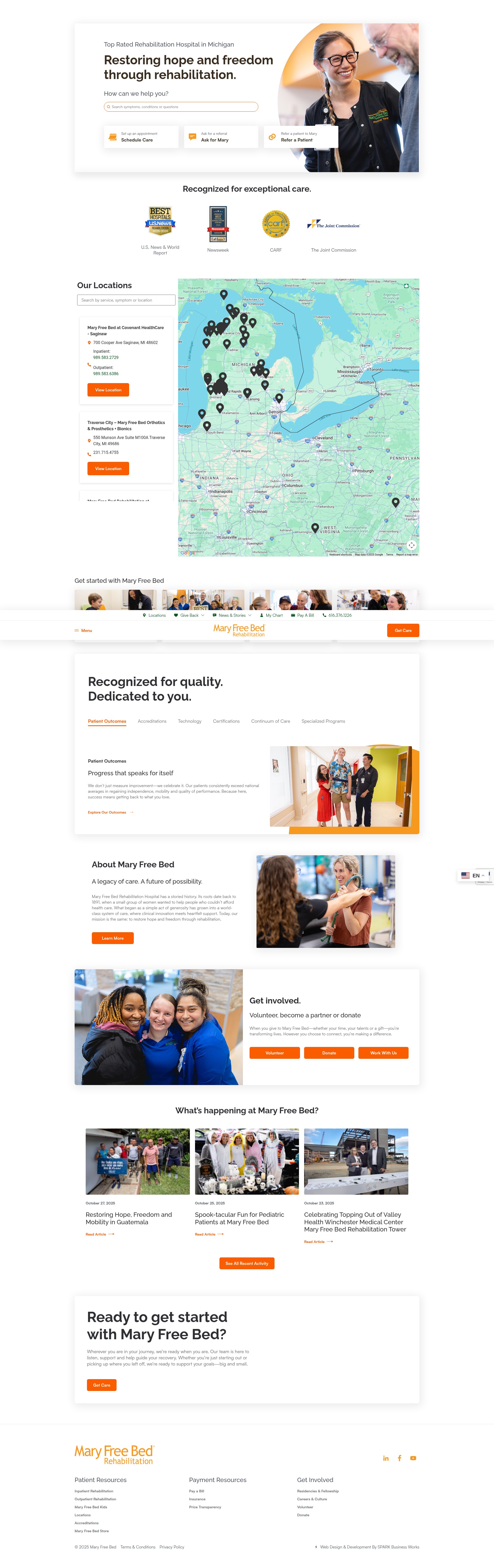 Screenshot of maryfreebed.com
