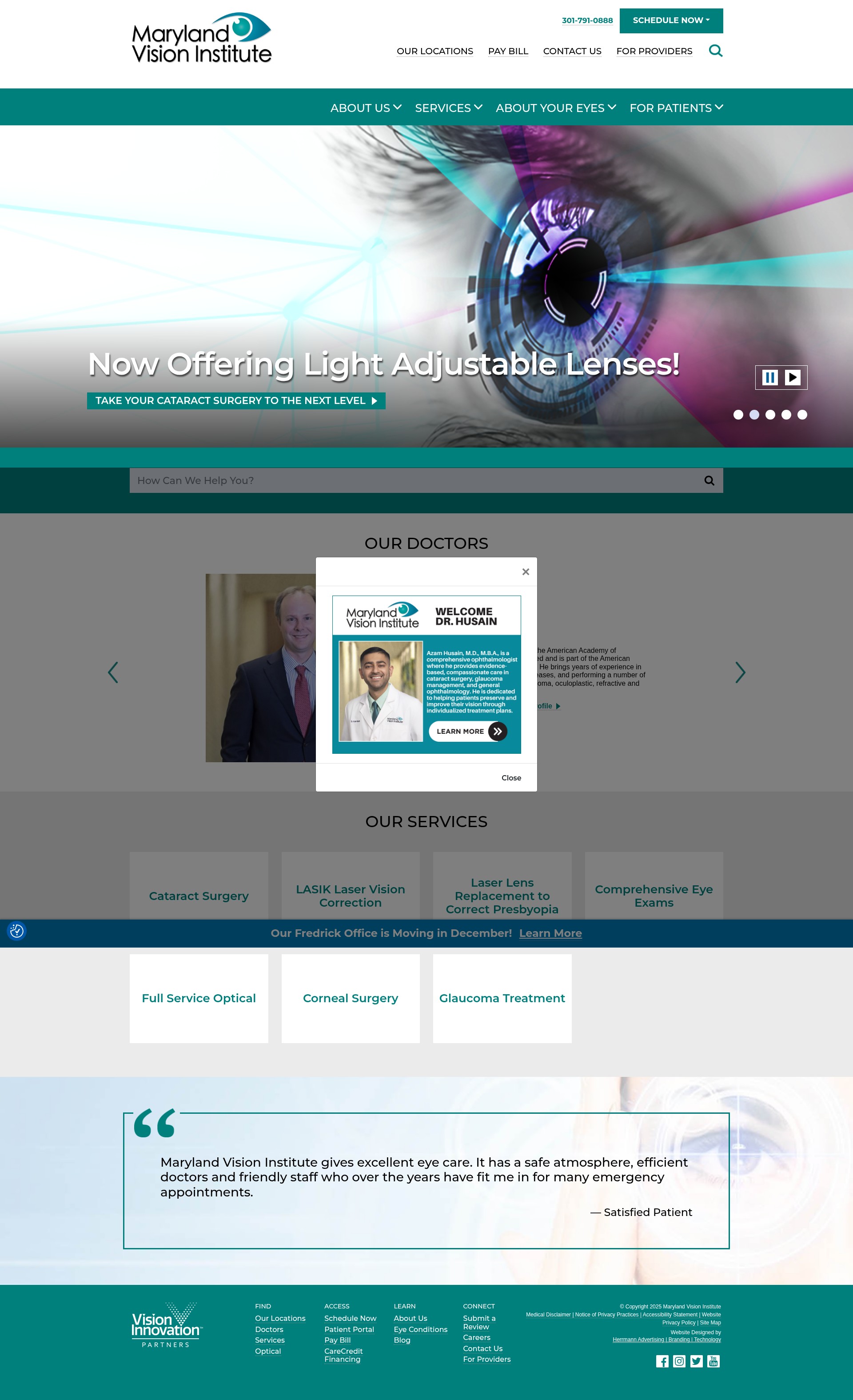 Screenshot of marylandvisioninstitute.com