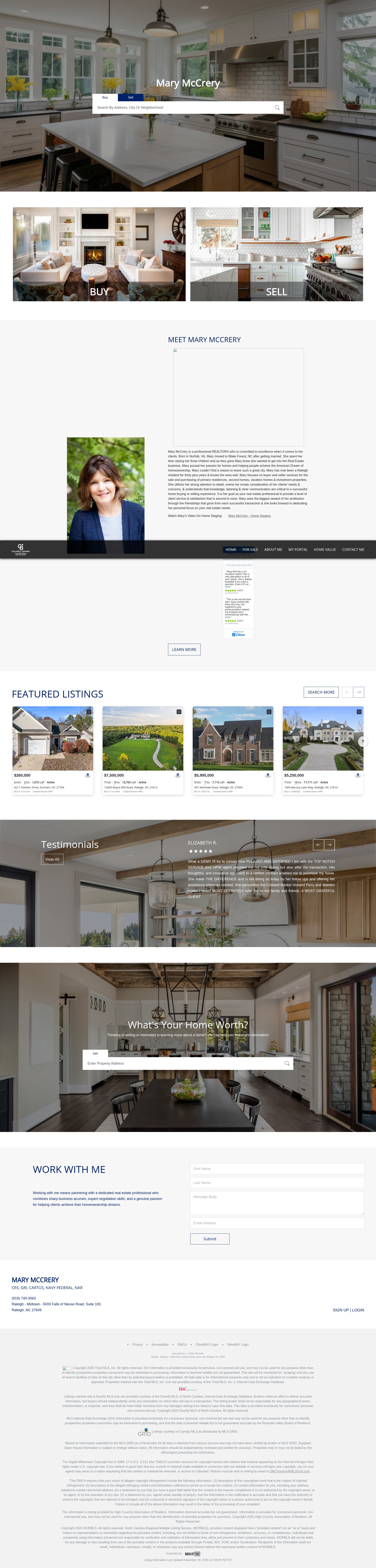 Screenshot of marymccrery.hpw.com