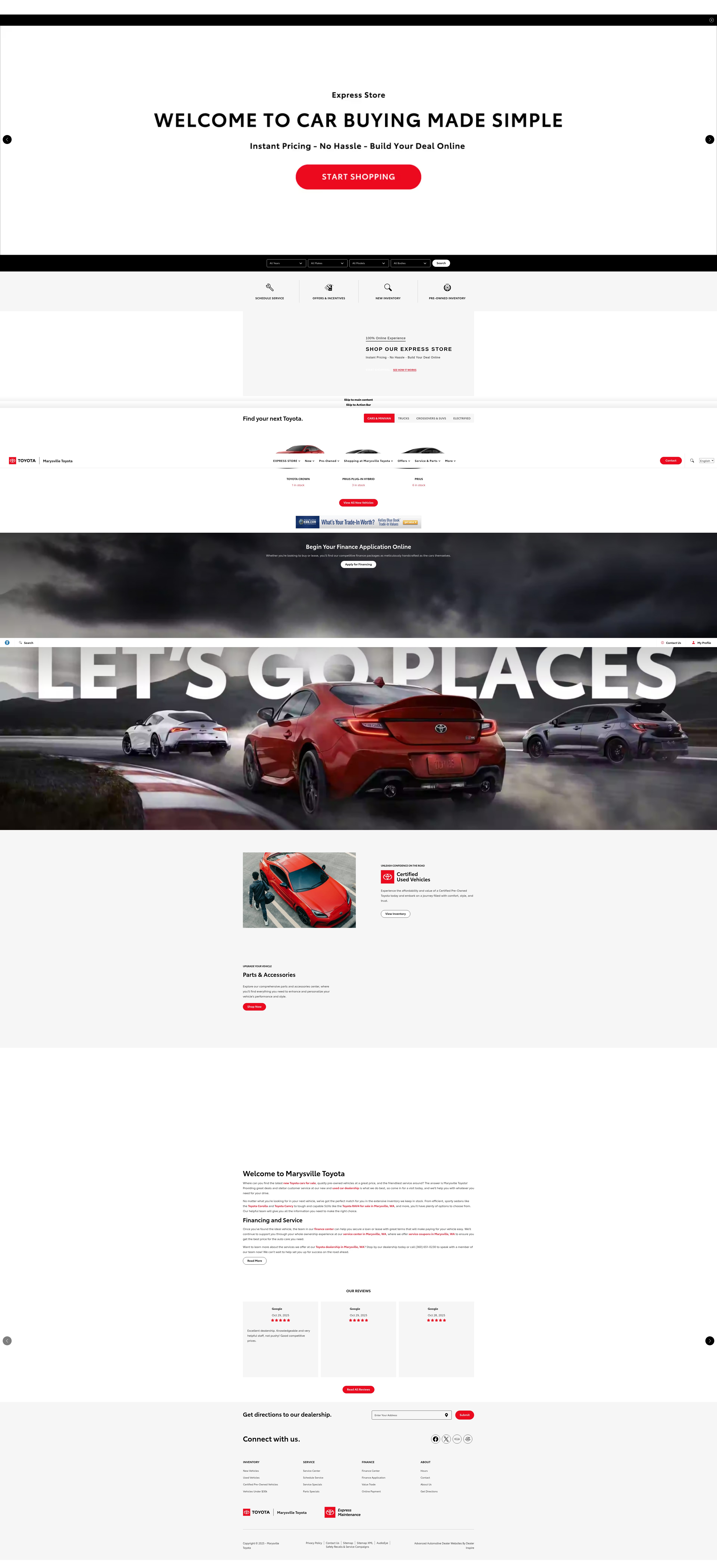 Screenshot of marysvilletoyota.com