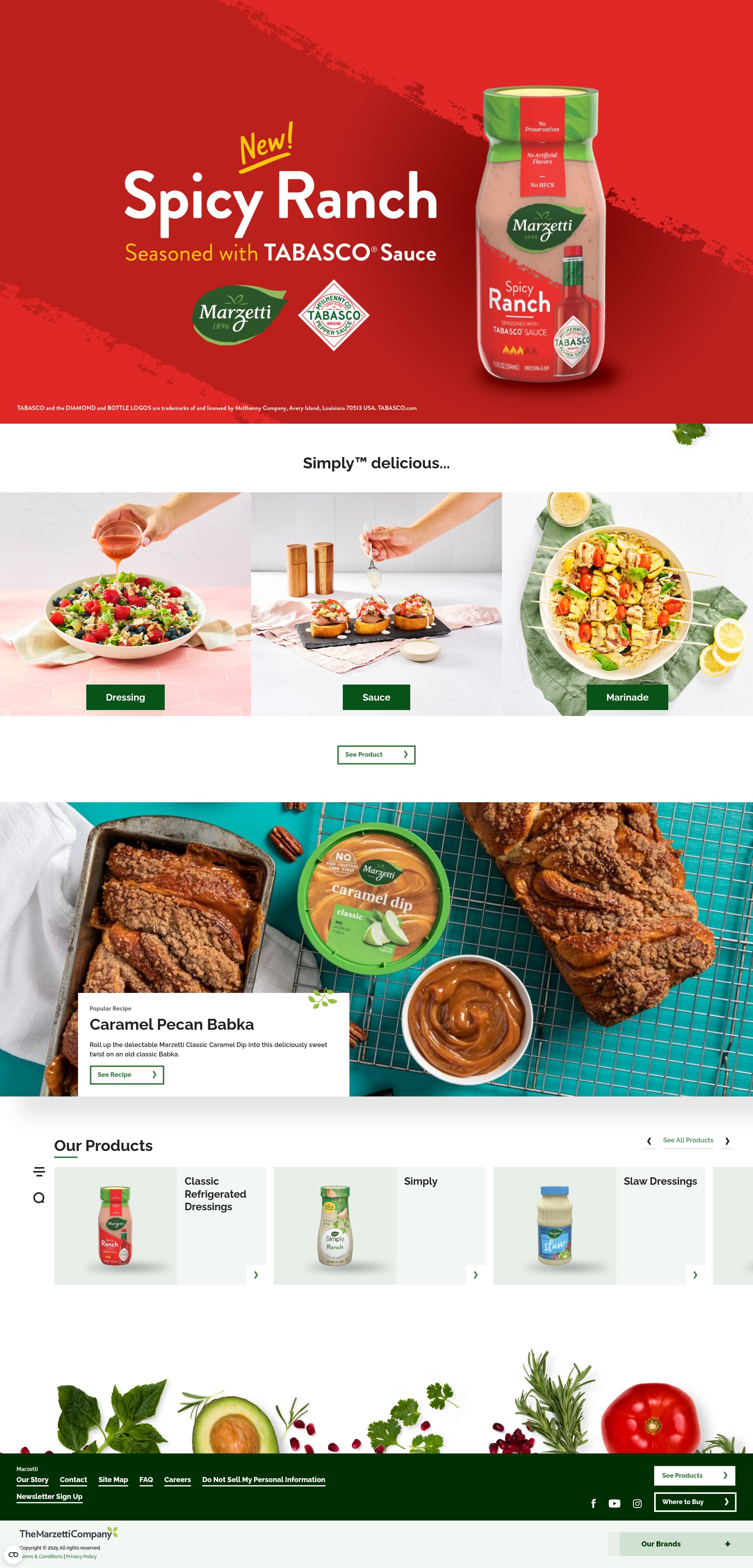 Screenshot of marzetti.com