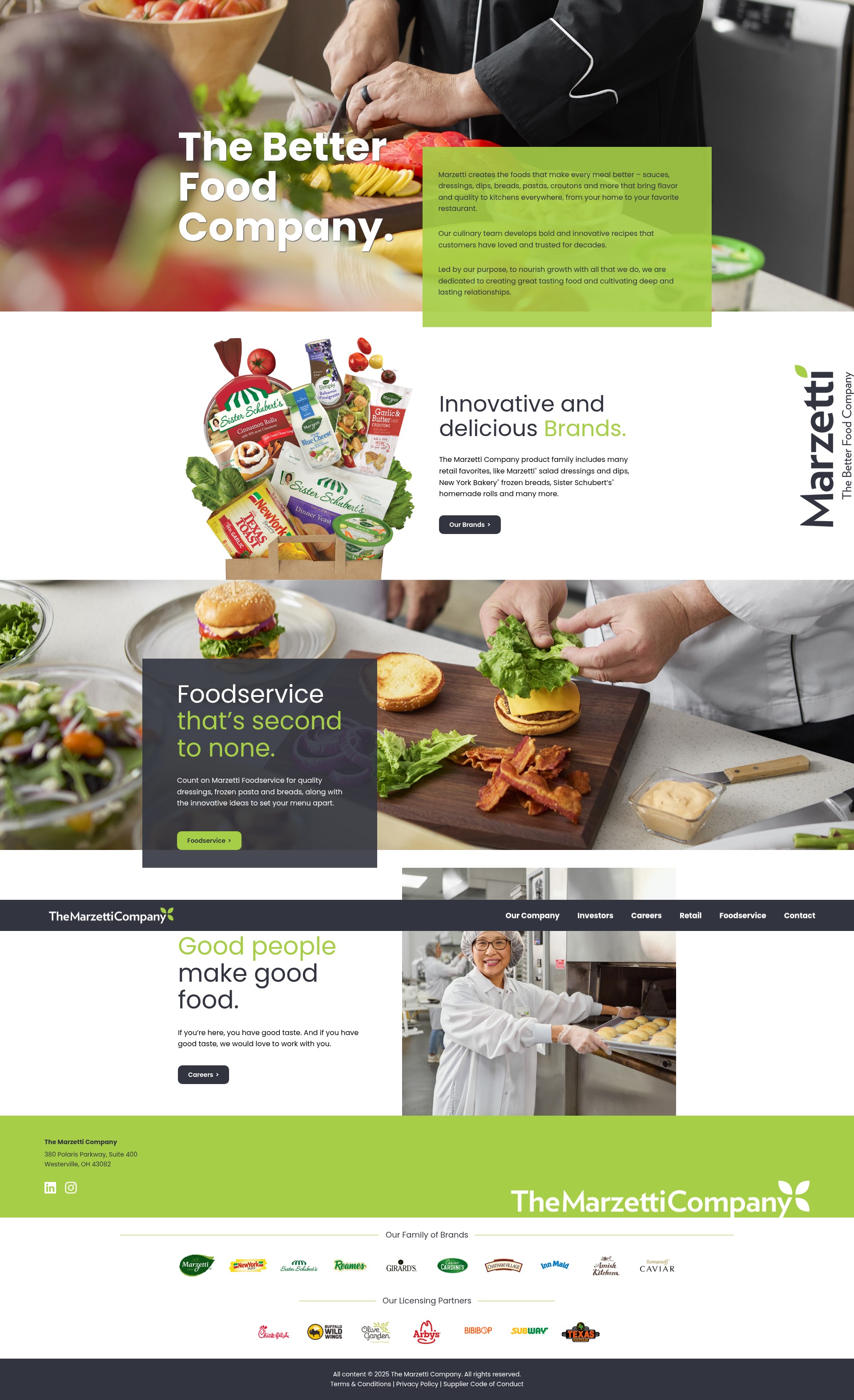 Screenshot of marzetticompany.com