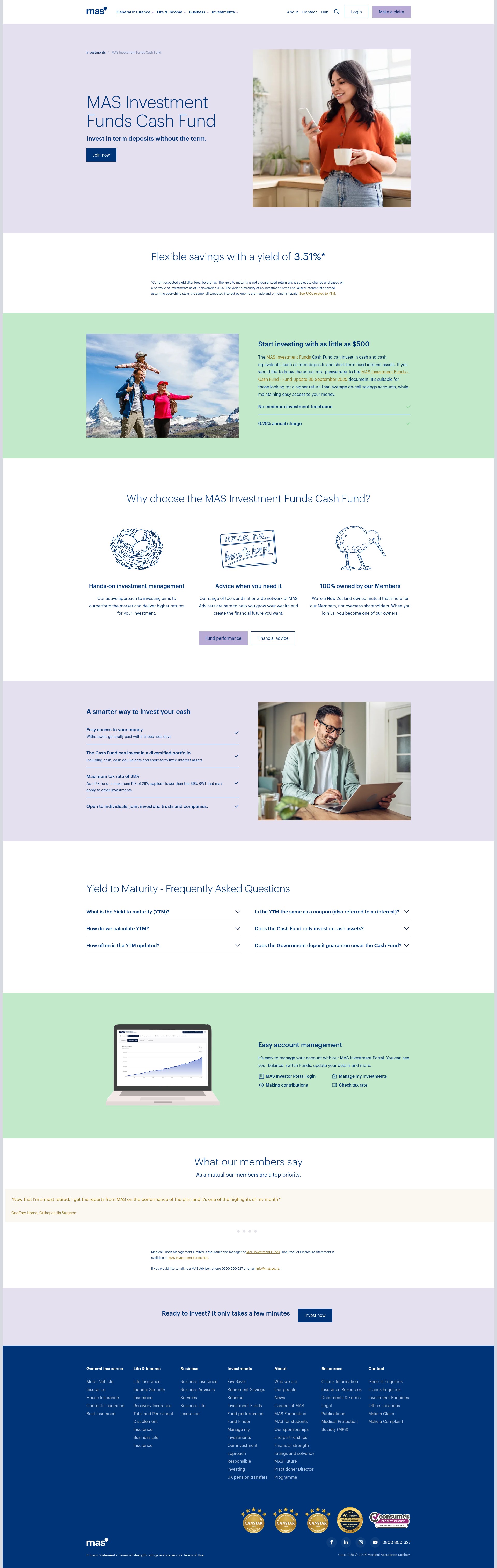 Screenshot of mas.co.nz