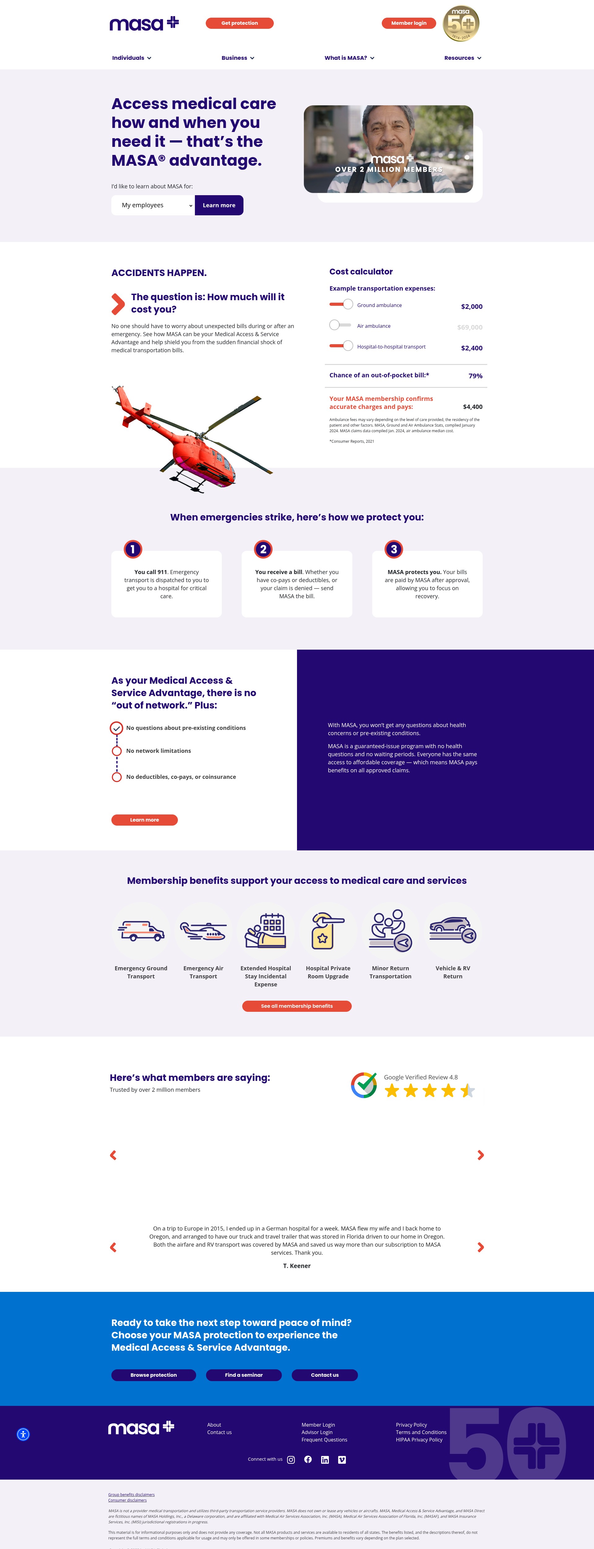 Screenshot of masaaccess.com