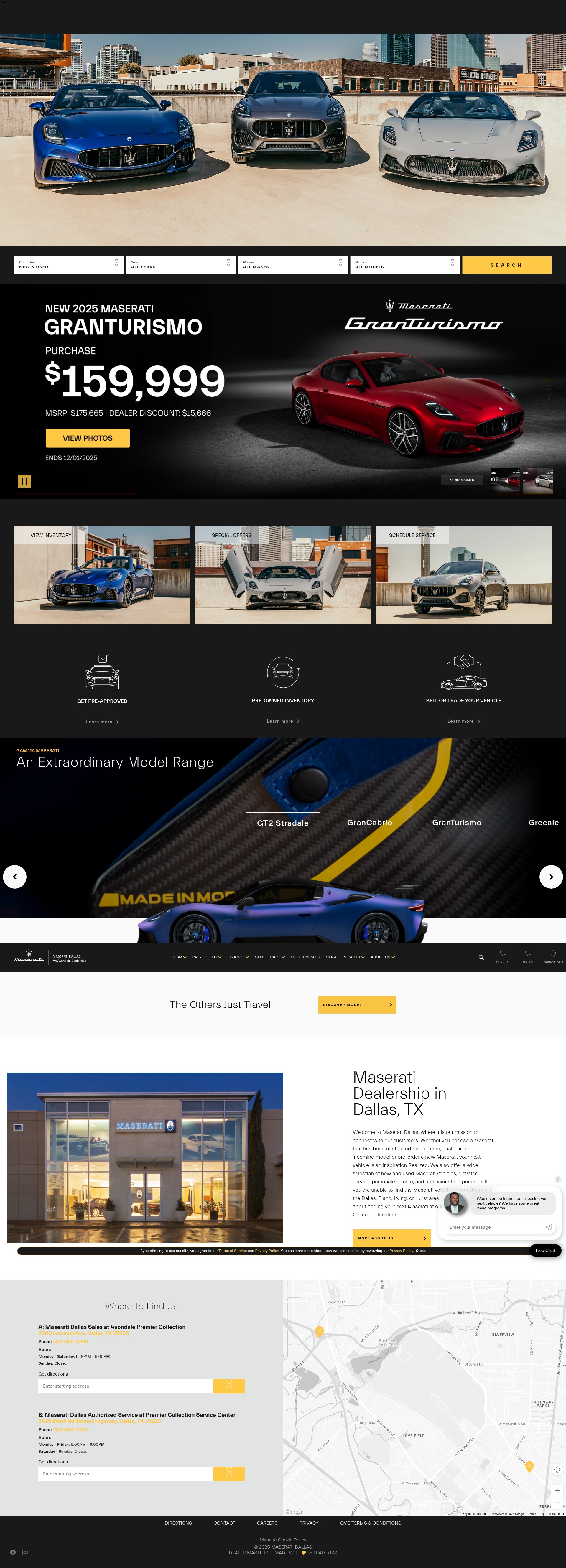 Screenshot of maseratiofdallas.com