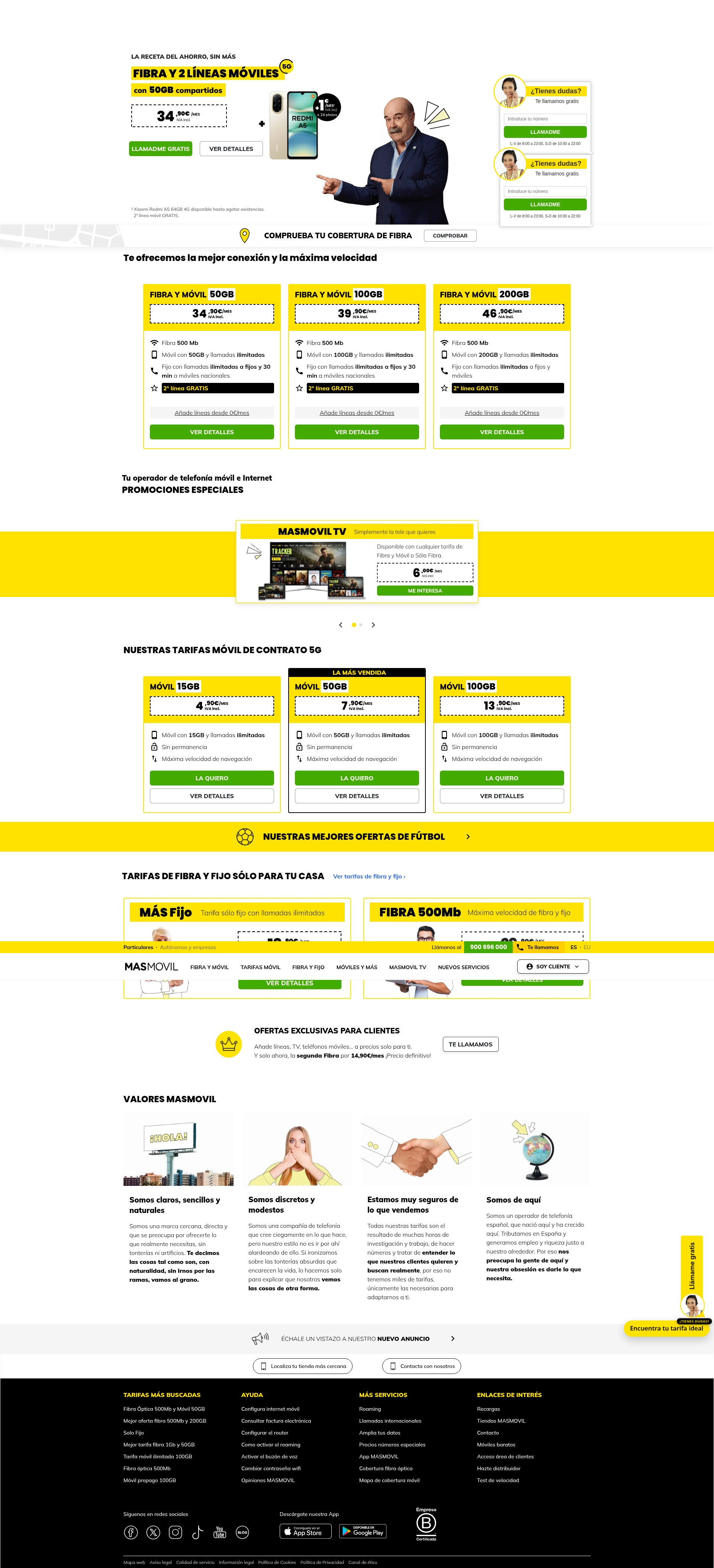 Screenshot of masmovil.es