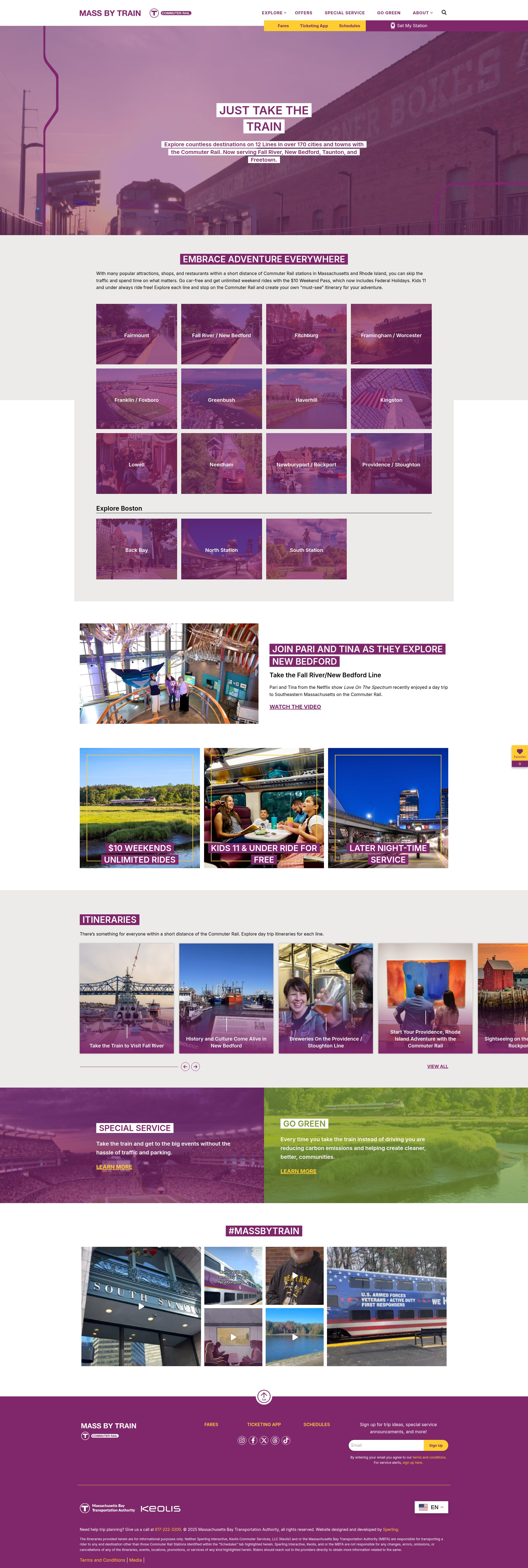 Screenshot of massbytrain.com