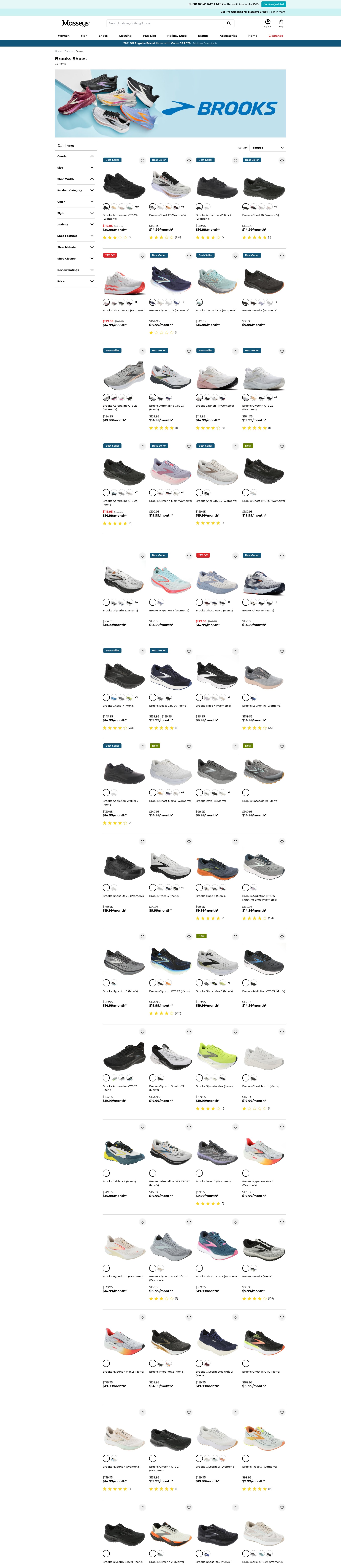 Screenshot of masseys.com