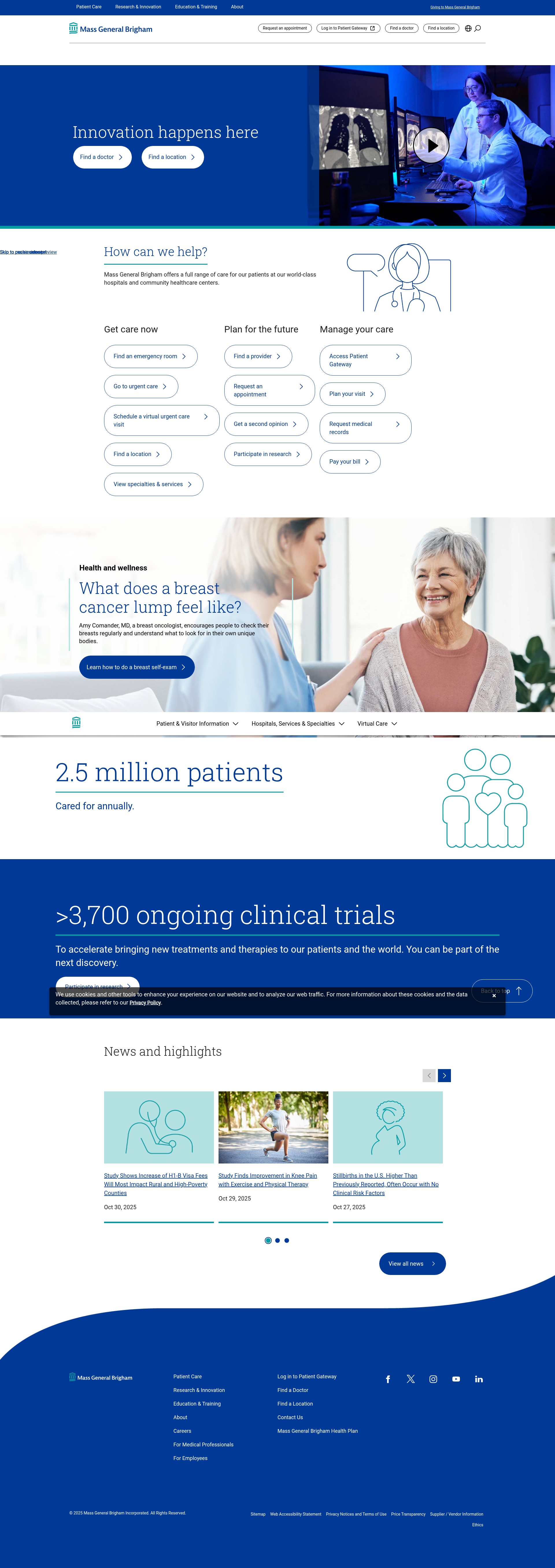 Screenshot of massgeneralbrigham.org