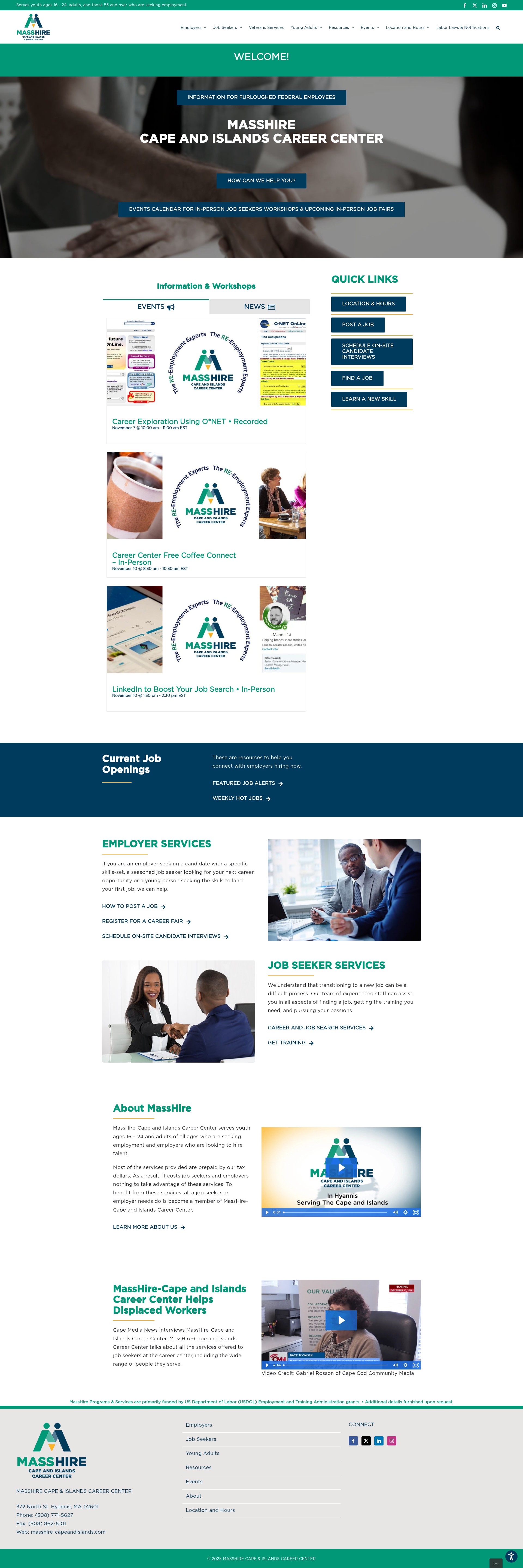 Screenshot of masshire-capeandislands.com