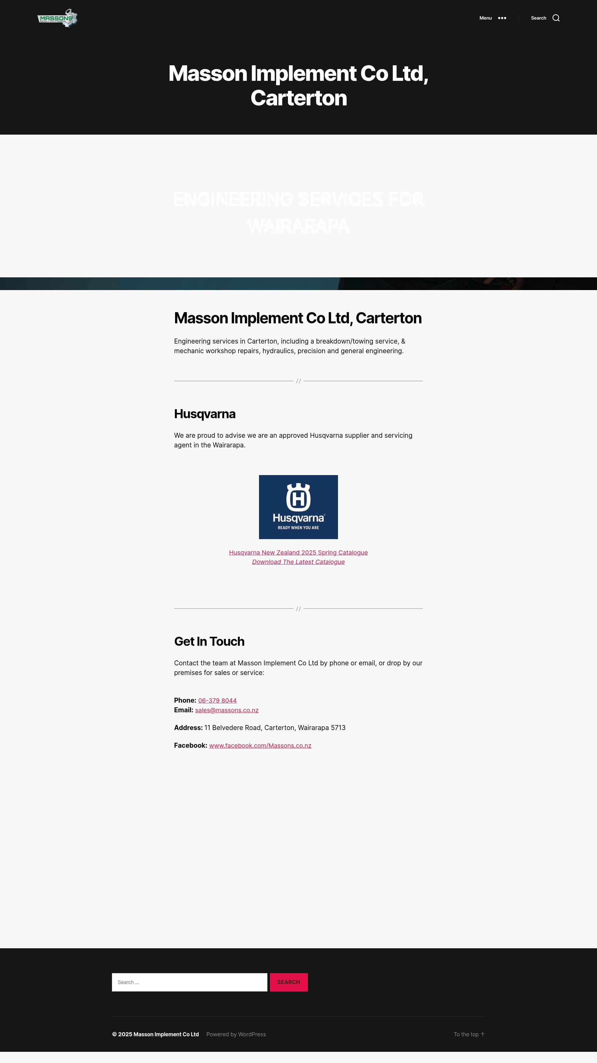 Screenshot of massons.co.nz