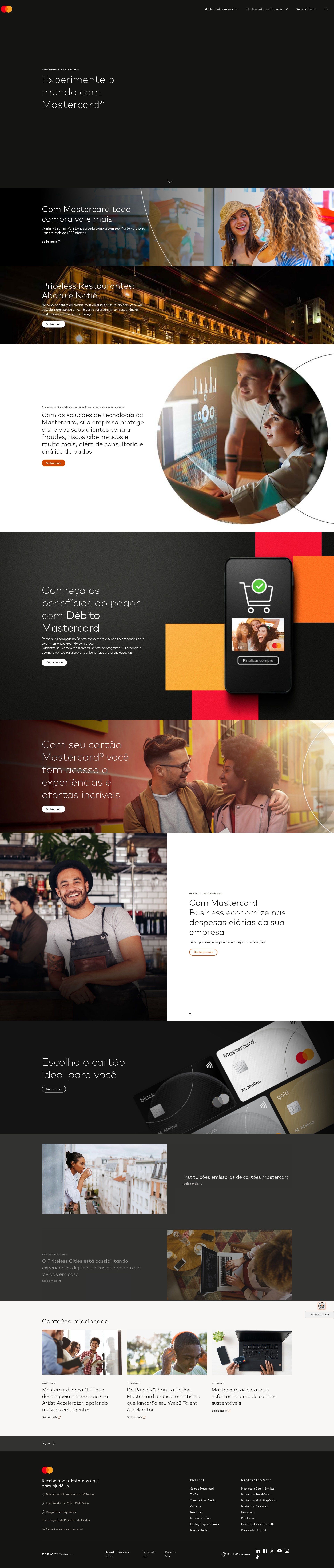 Screenshot of mastercard.com.br