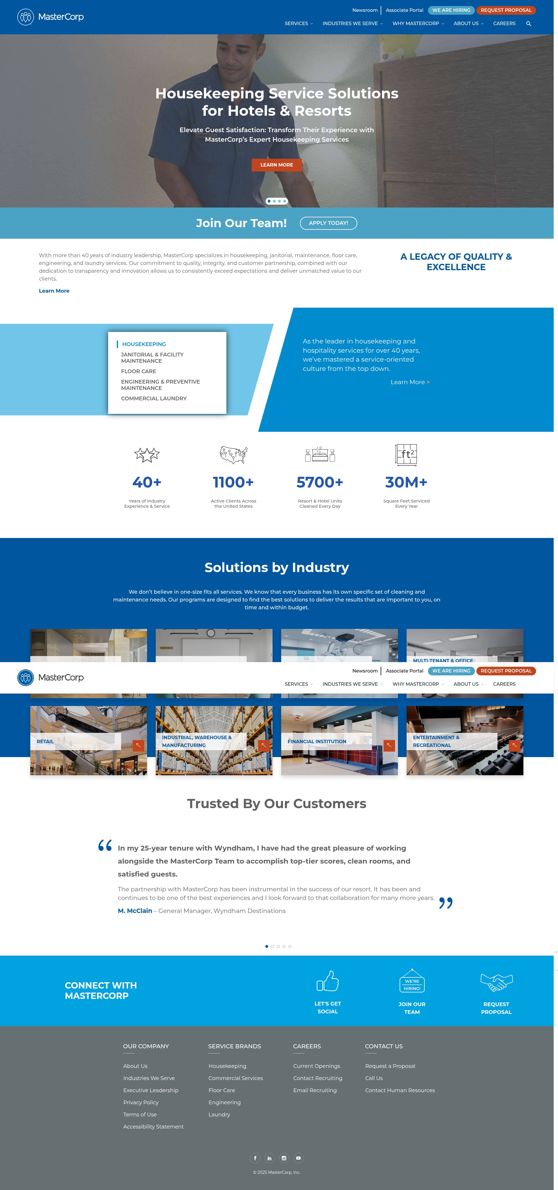 Screenshot of mastercorp.com