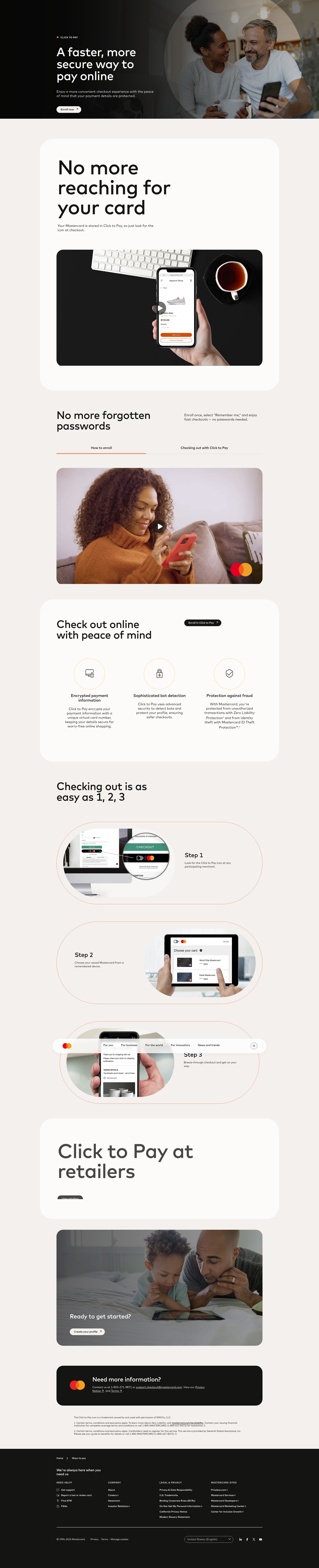 Screenshot of masterpass.com