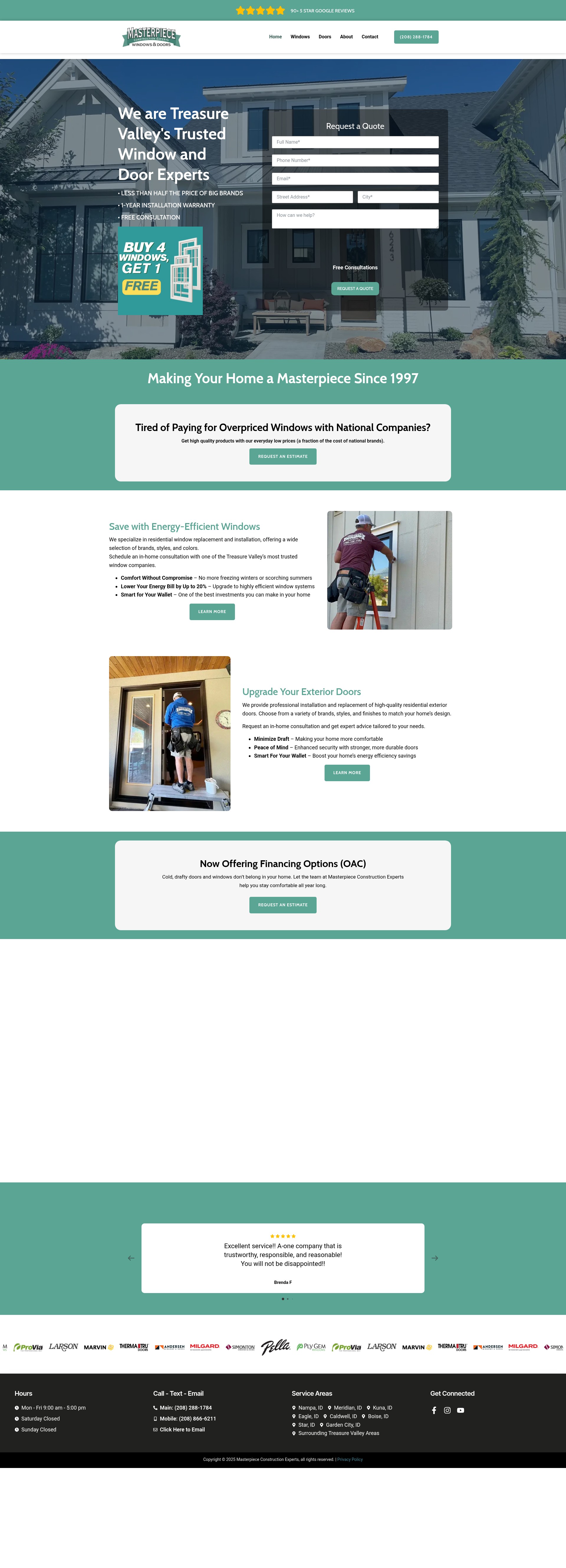 Screenshot of masterpiececonstructionexperts.com