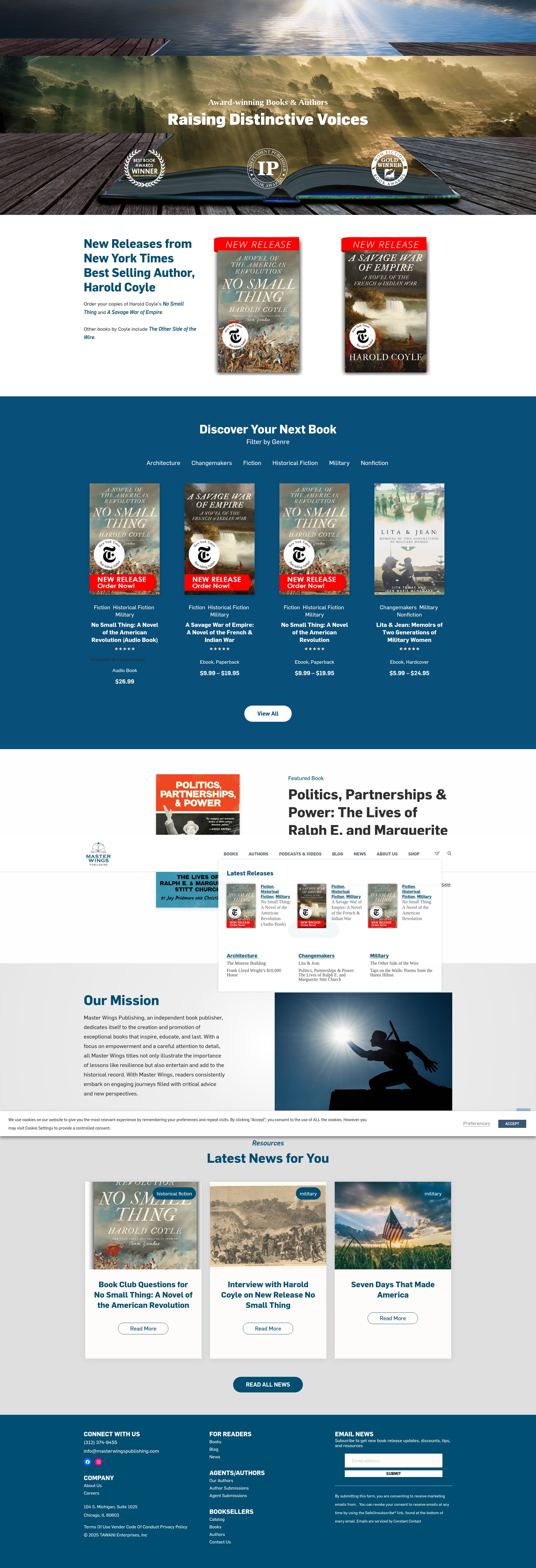Screenshot of masterwingspublishing.com