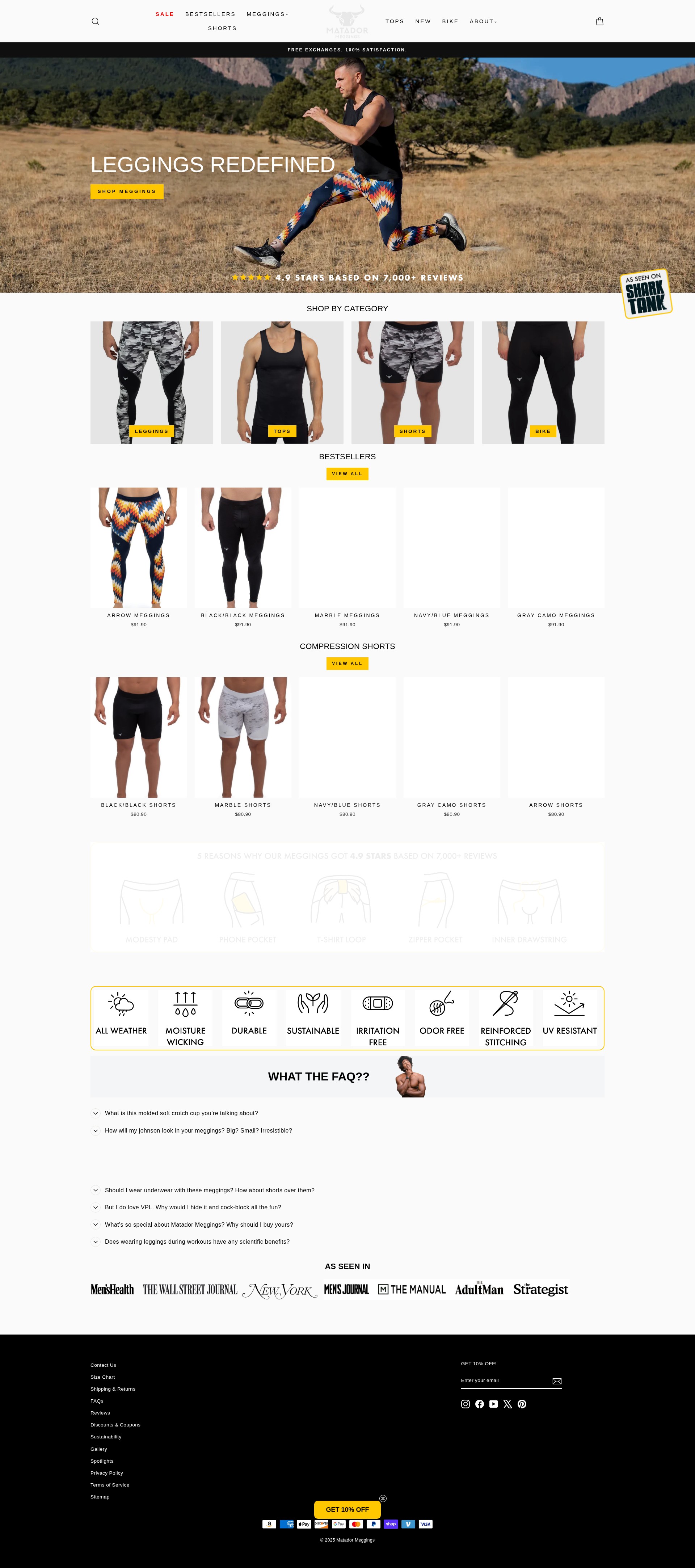 Screenshot of matadormeggings.com