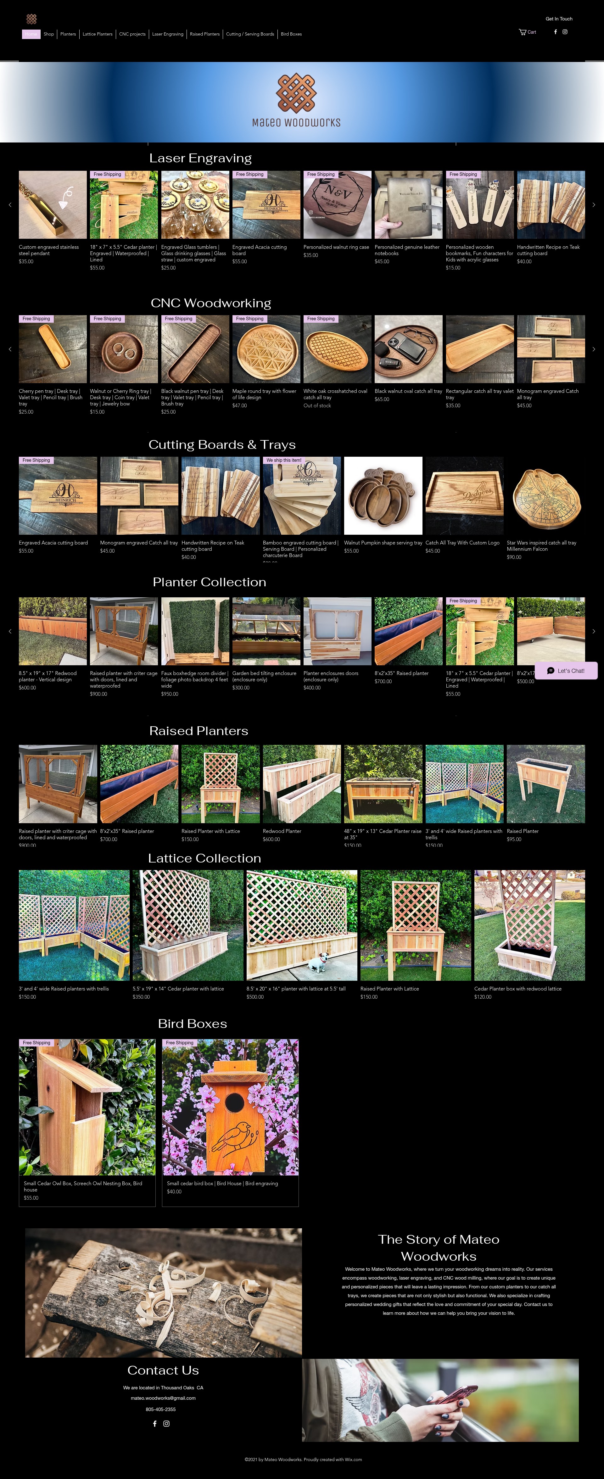 Screenshot of mateowoodworks.com
