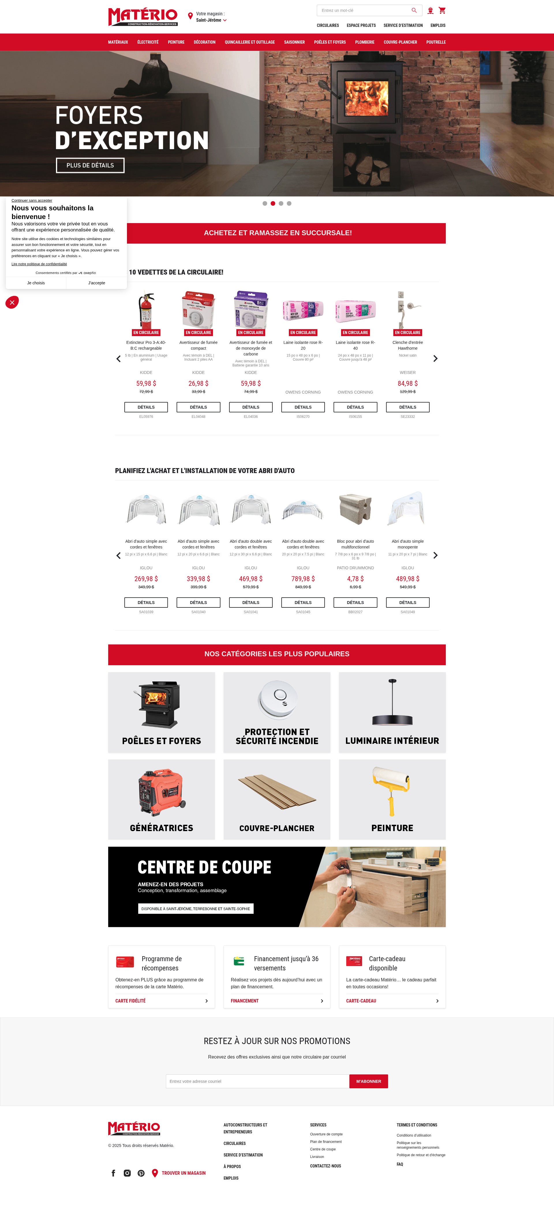 Screenshot of materio.ca
