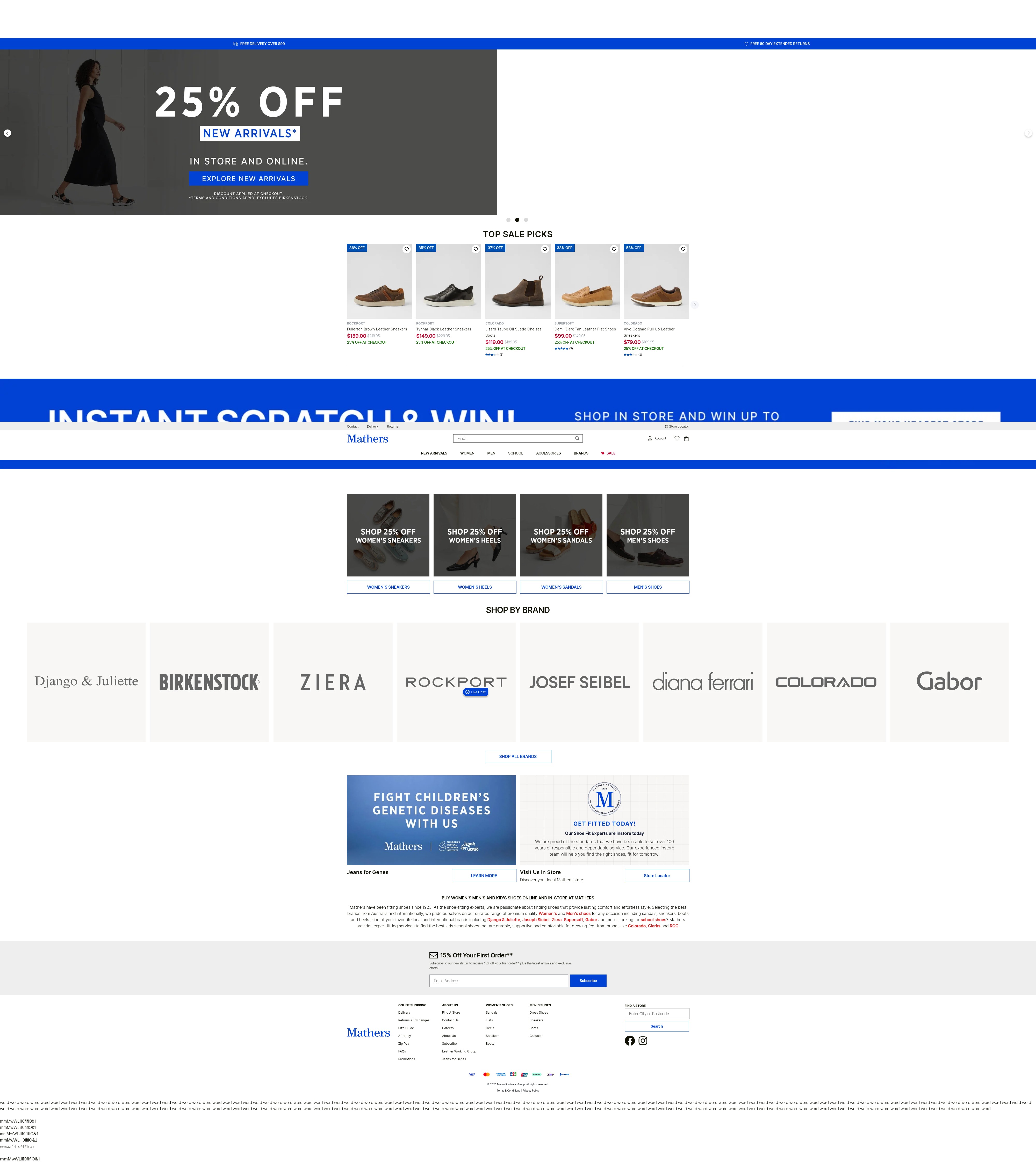 Screenshot of mathers.com.au