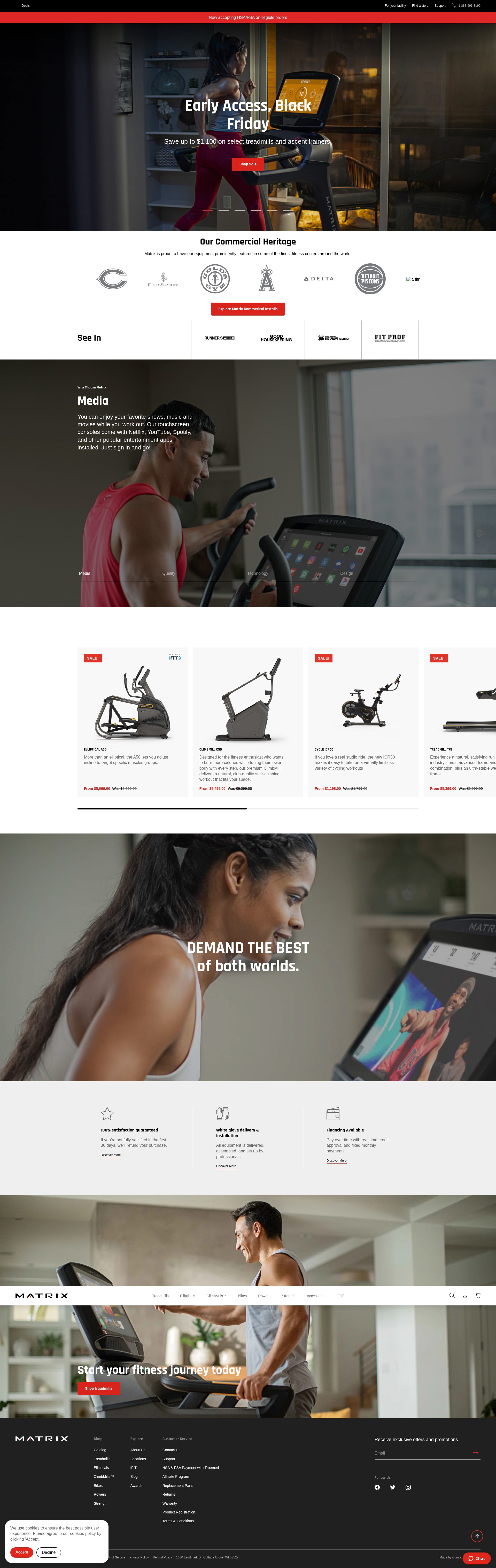 Screenshot of matrixhomefitness.com