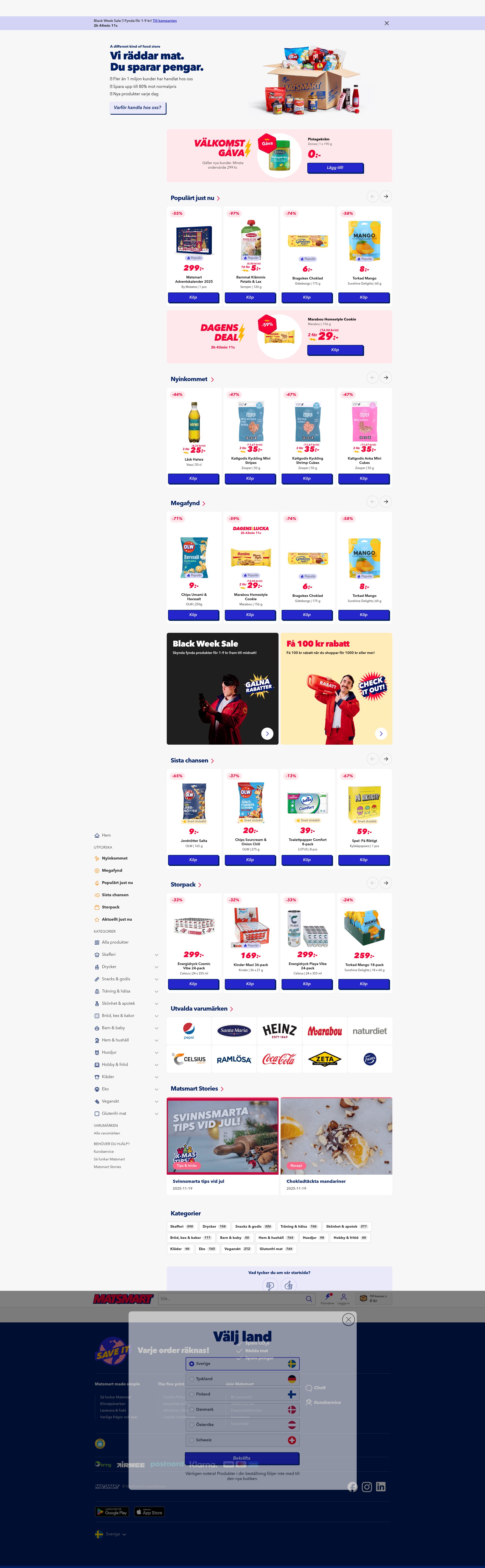 Screenshot of matsmart.se