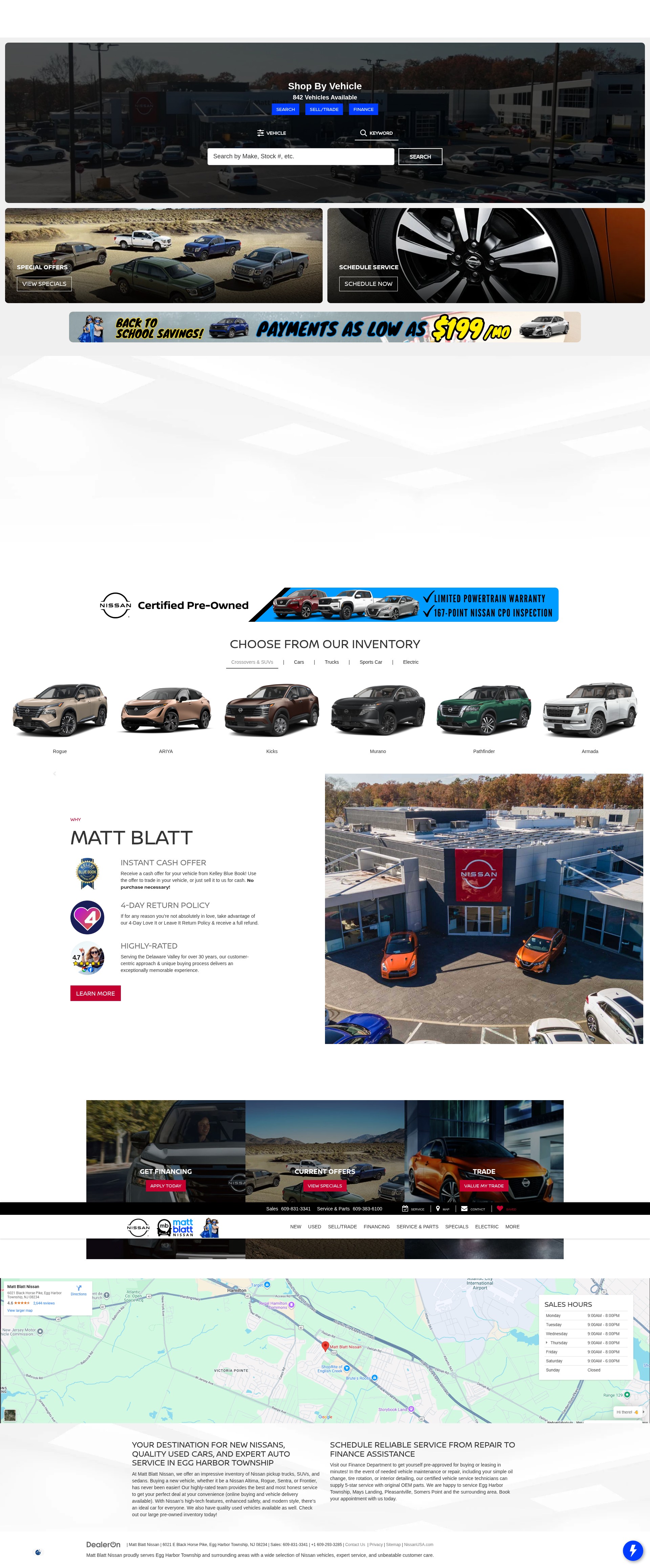 Screenshot of mattblattnissan.com
