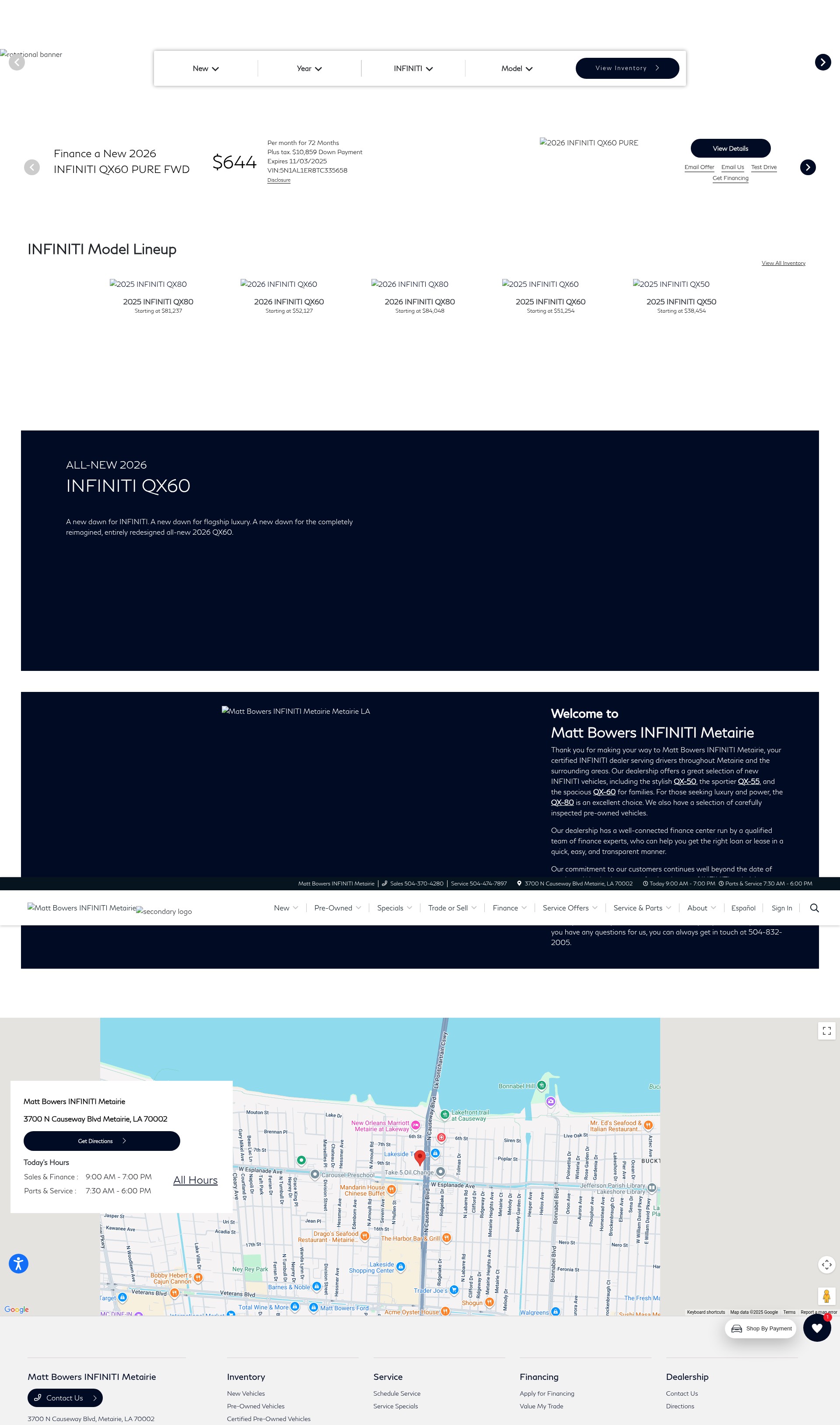 Screenshot of mattbowersinfiniti.com