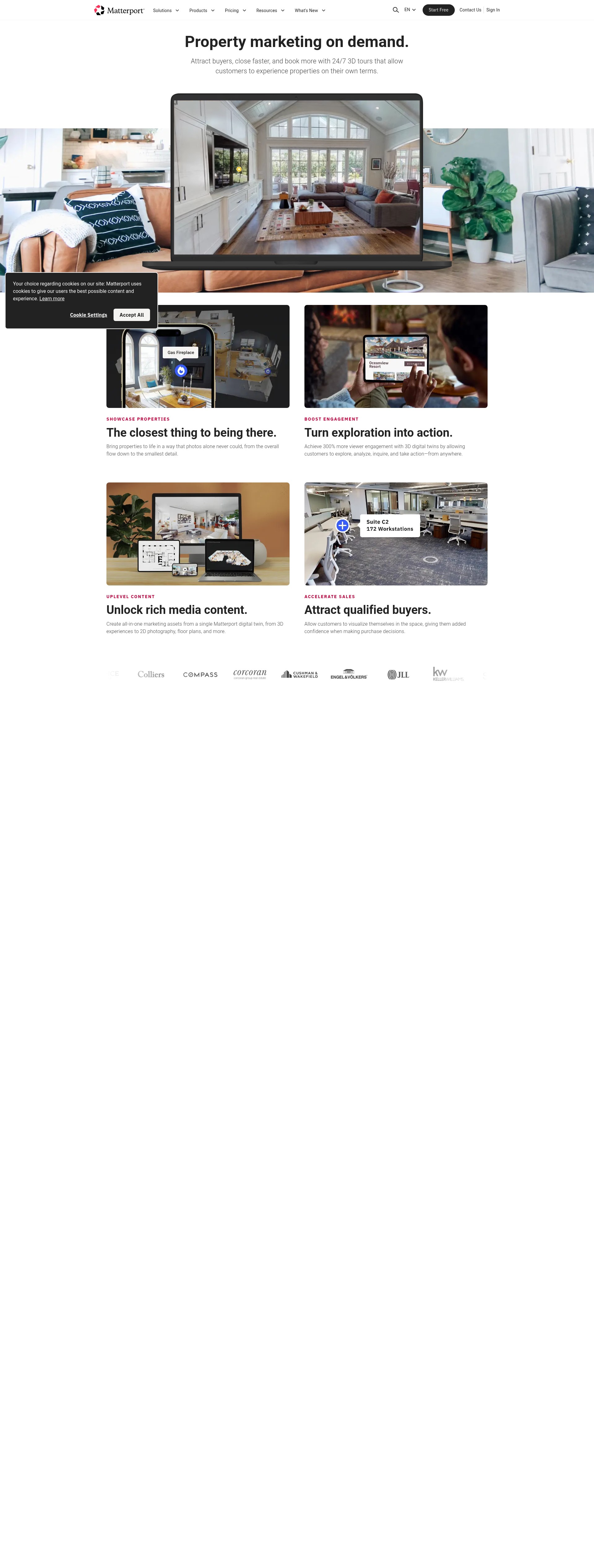 Screenshot of matterport.com