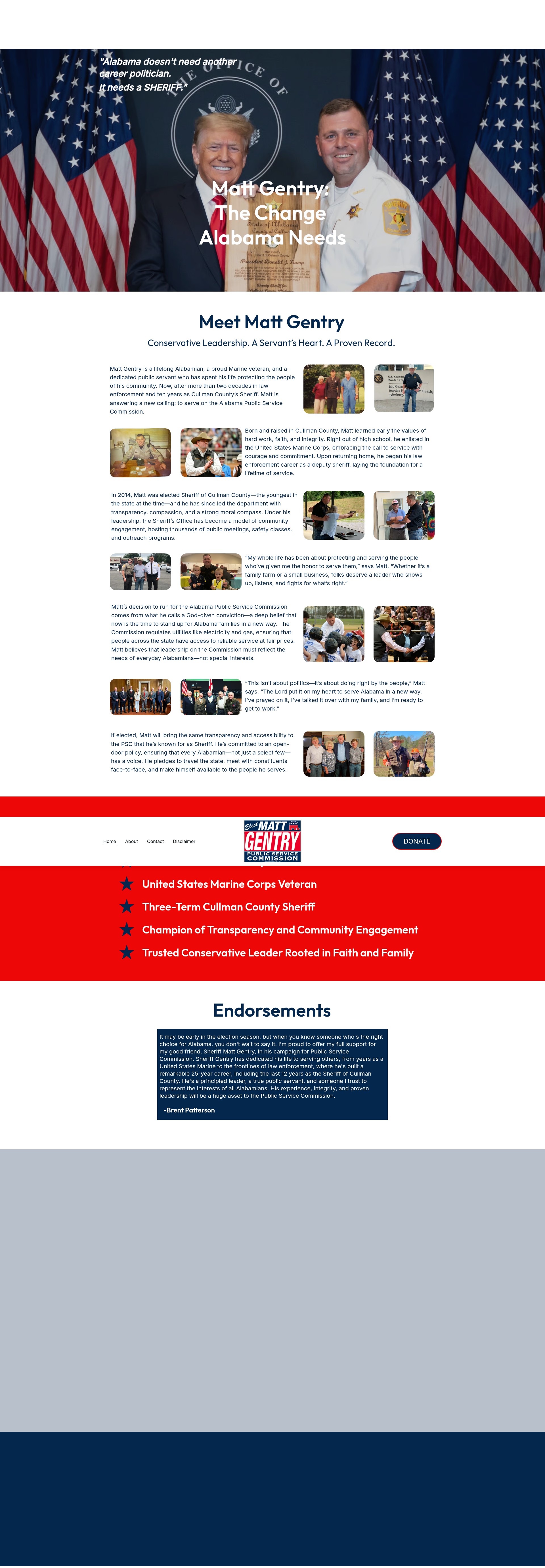 Screenshot of mattgentryforpsc.com