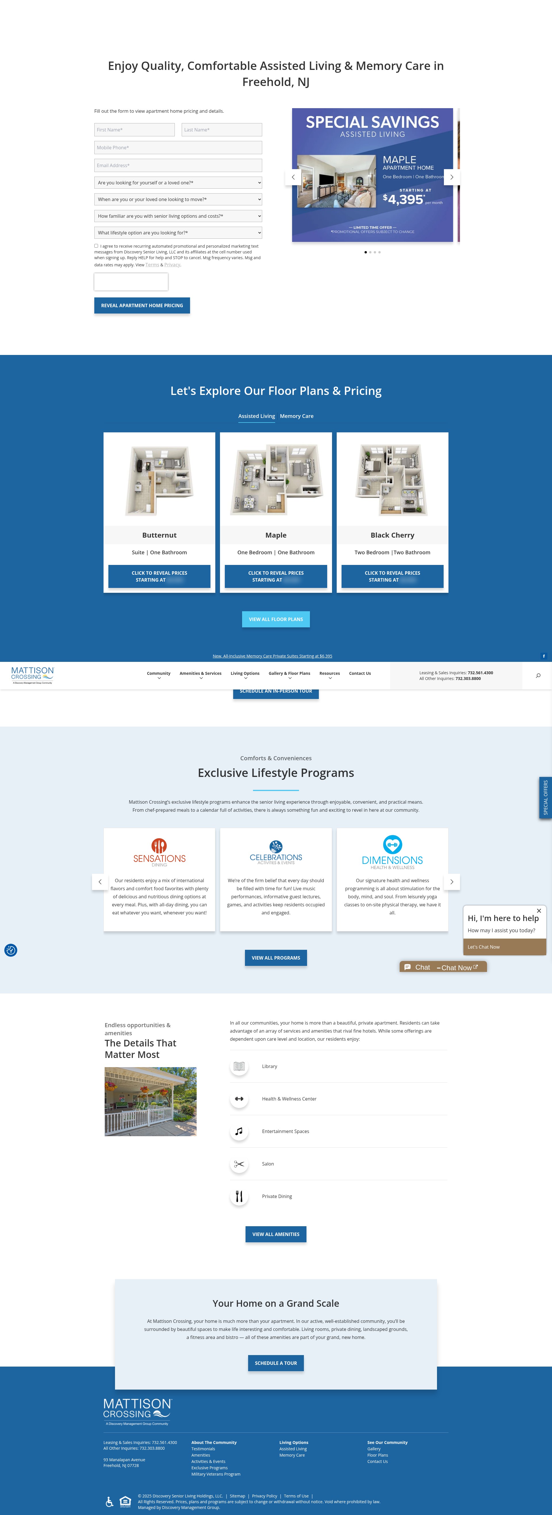 Screenshot of mattisoncrossingseniorliving.com