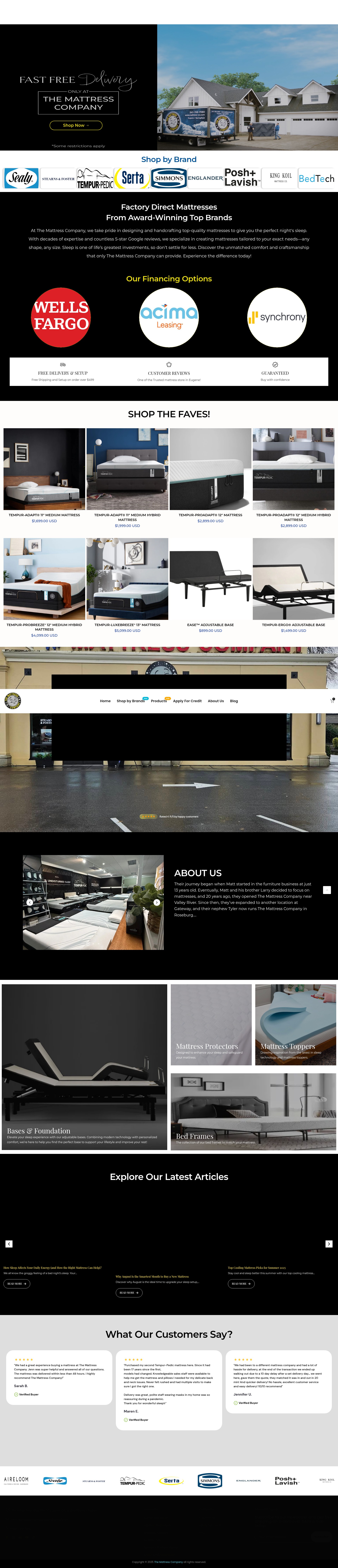 Screenshot of mattress-co.com