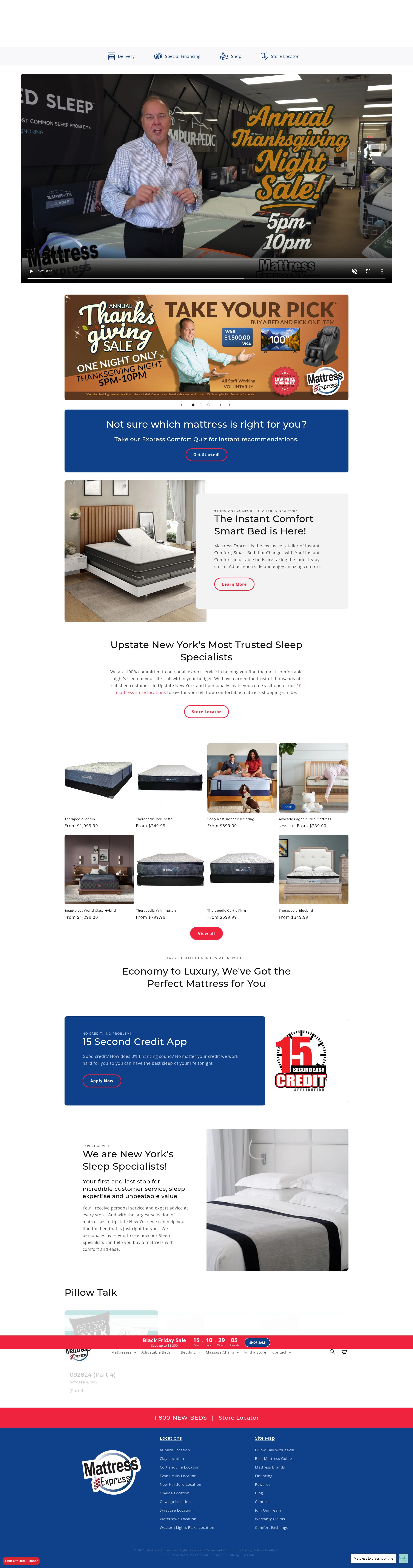 Screenshot of mattressexpressny.com