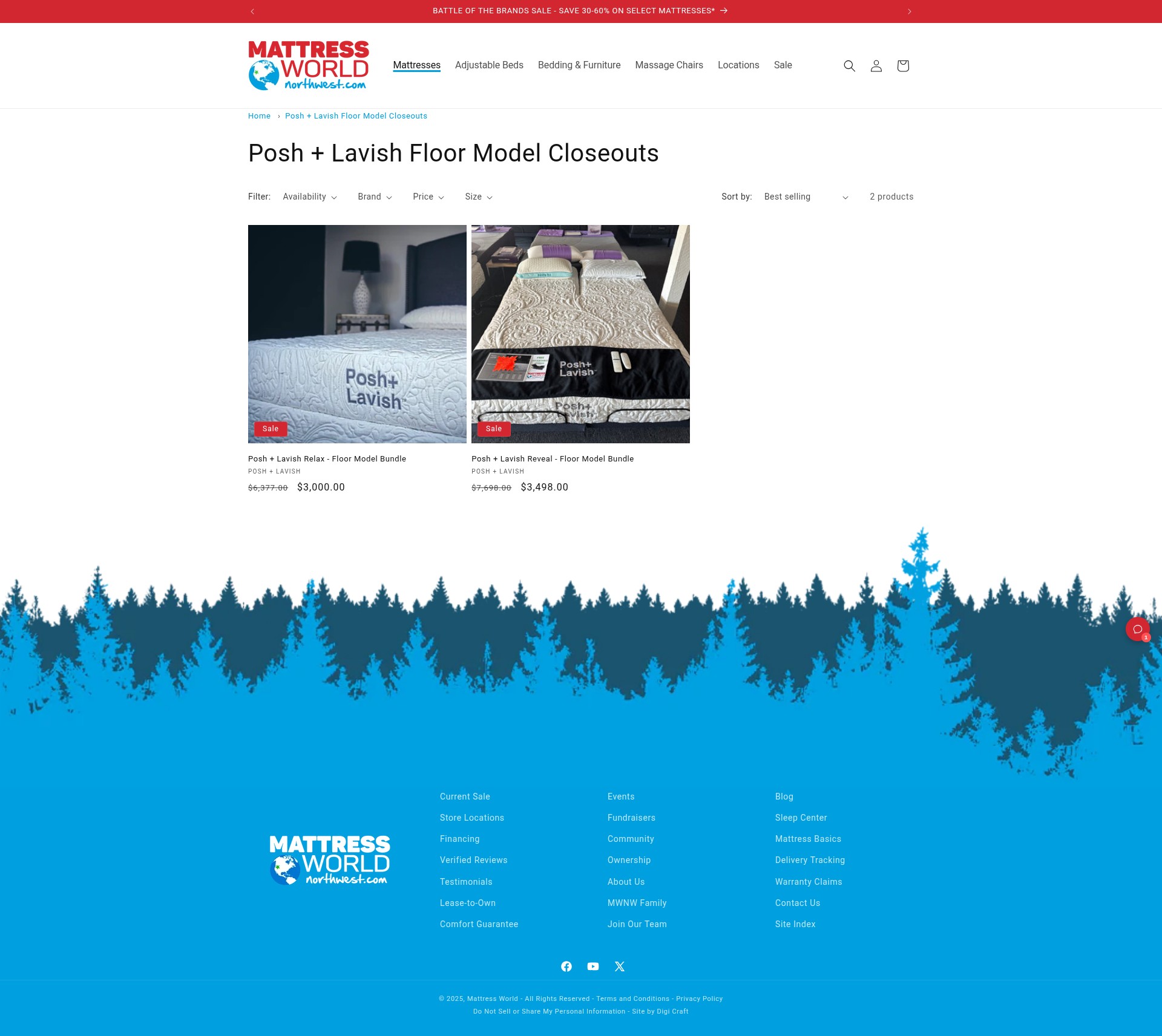 Screenshot of mattressworldnorthwest.com