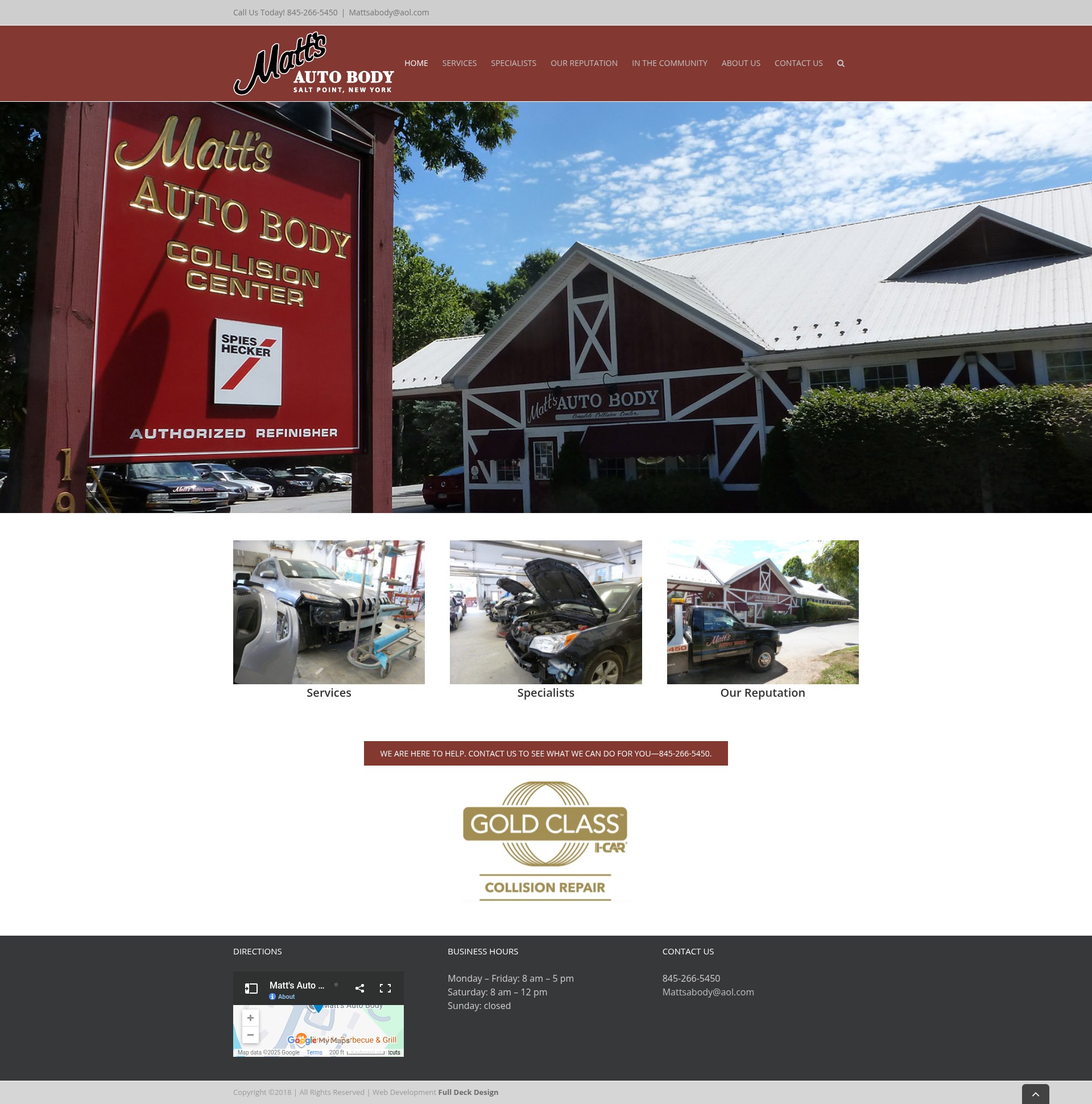 Screenshot of mattsautobody.com