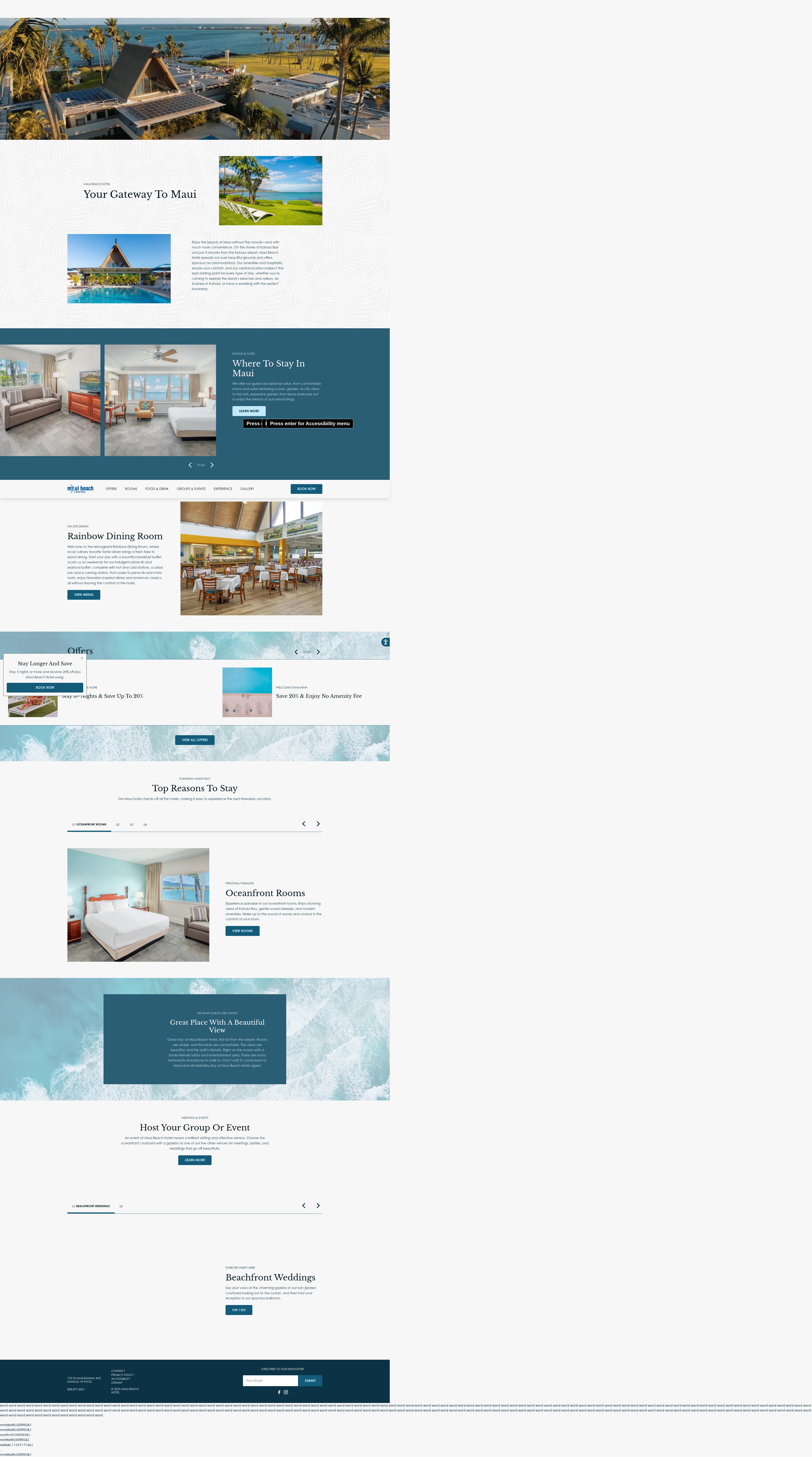 Screenshot of mauibeachhotel.com
