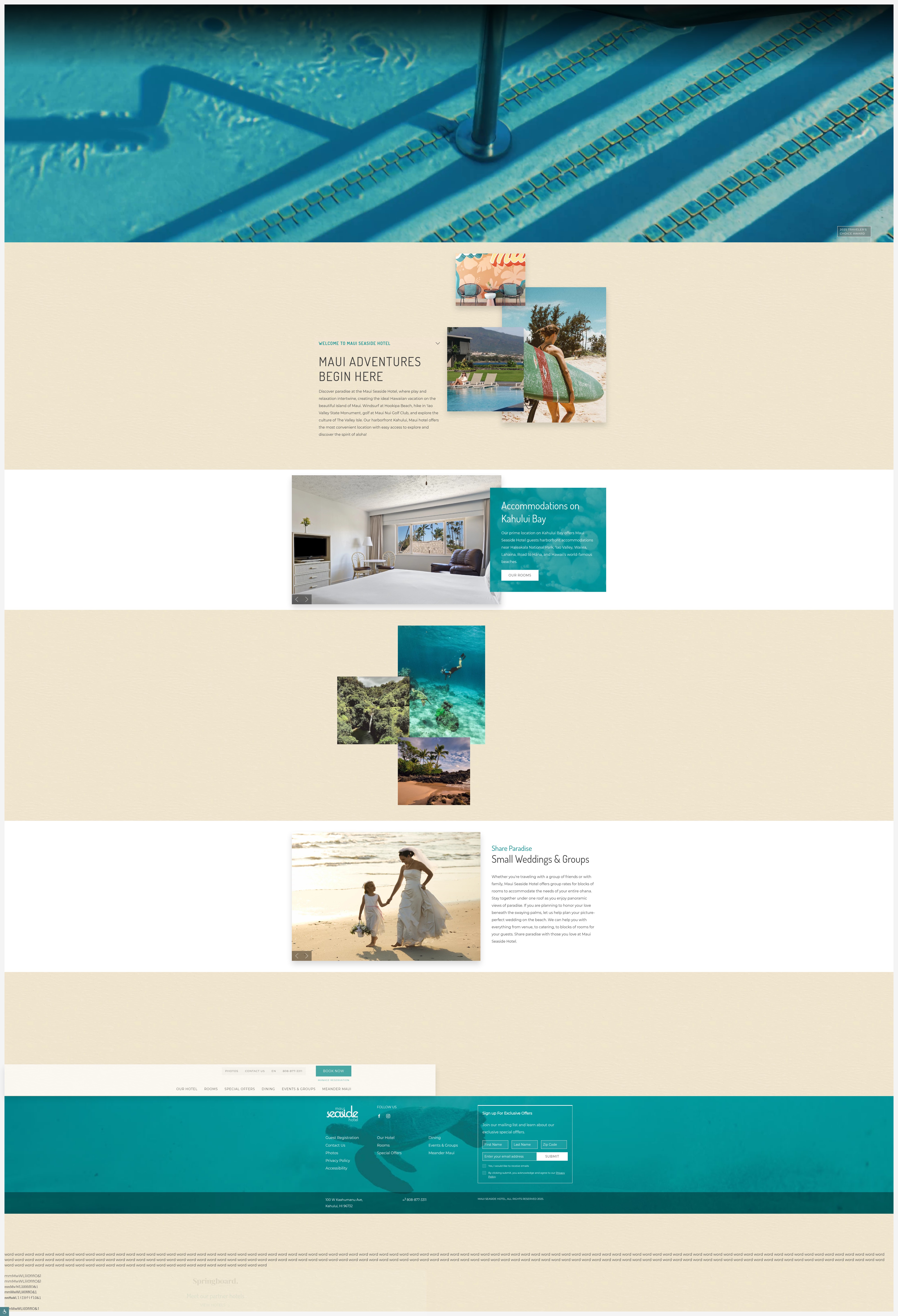 Screenshot of mauiseasidehotel.com