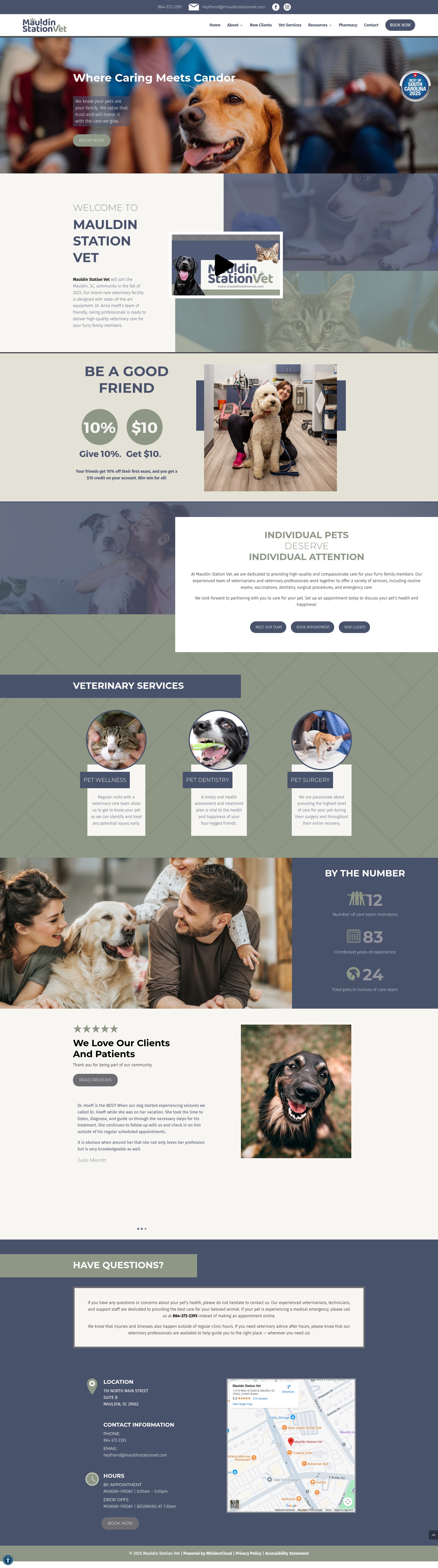 Screenshot of mauldinstationvet.com