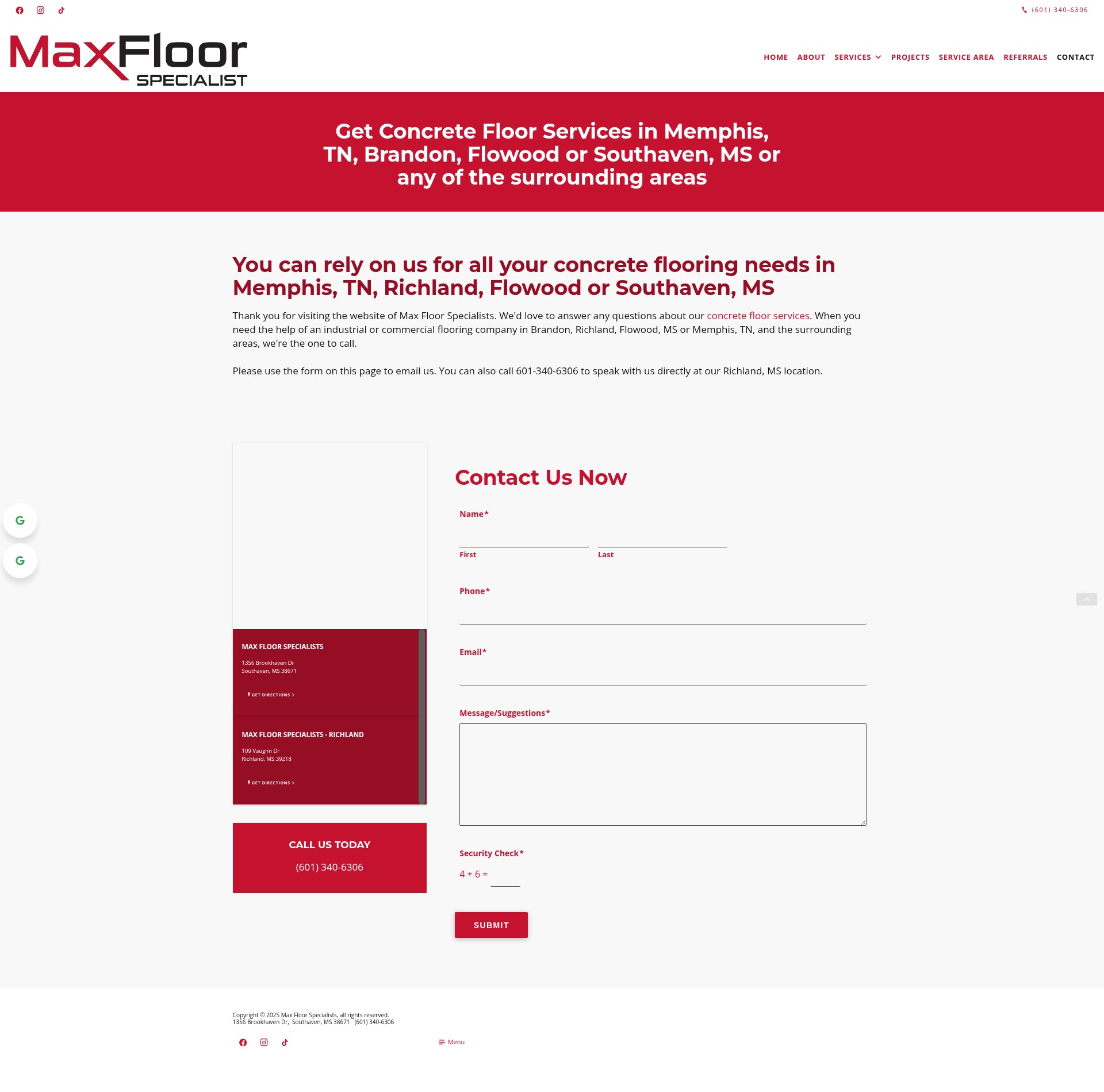 Screenshot of maxfloorspecialist.net